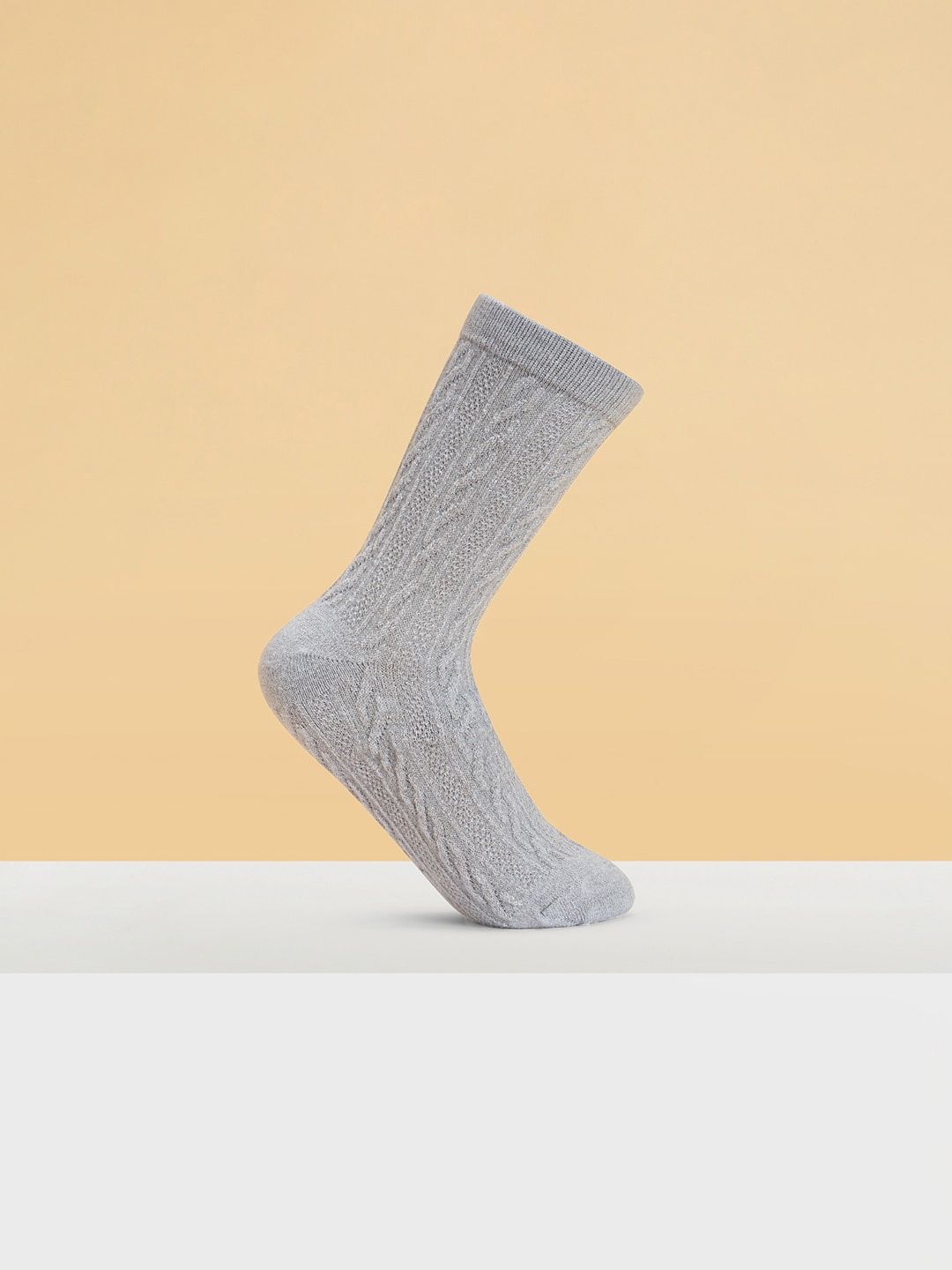 

BYFORD by Pantaloons Men Patterned Calf-Length Socks, Grey