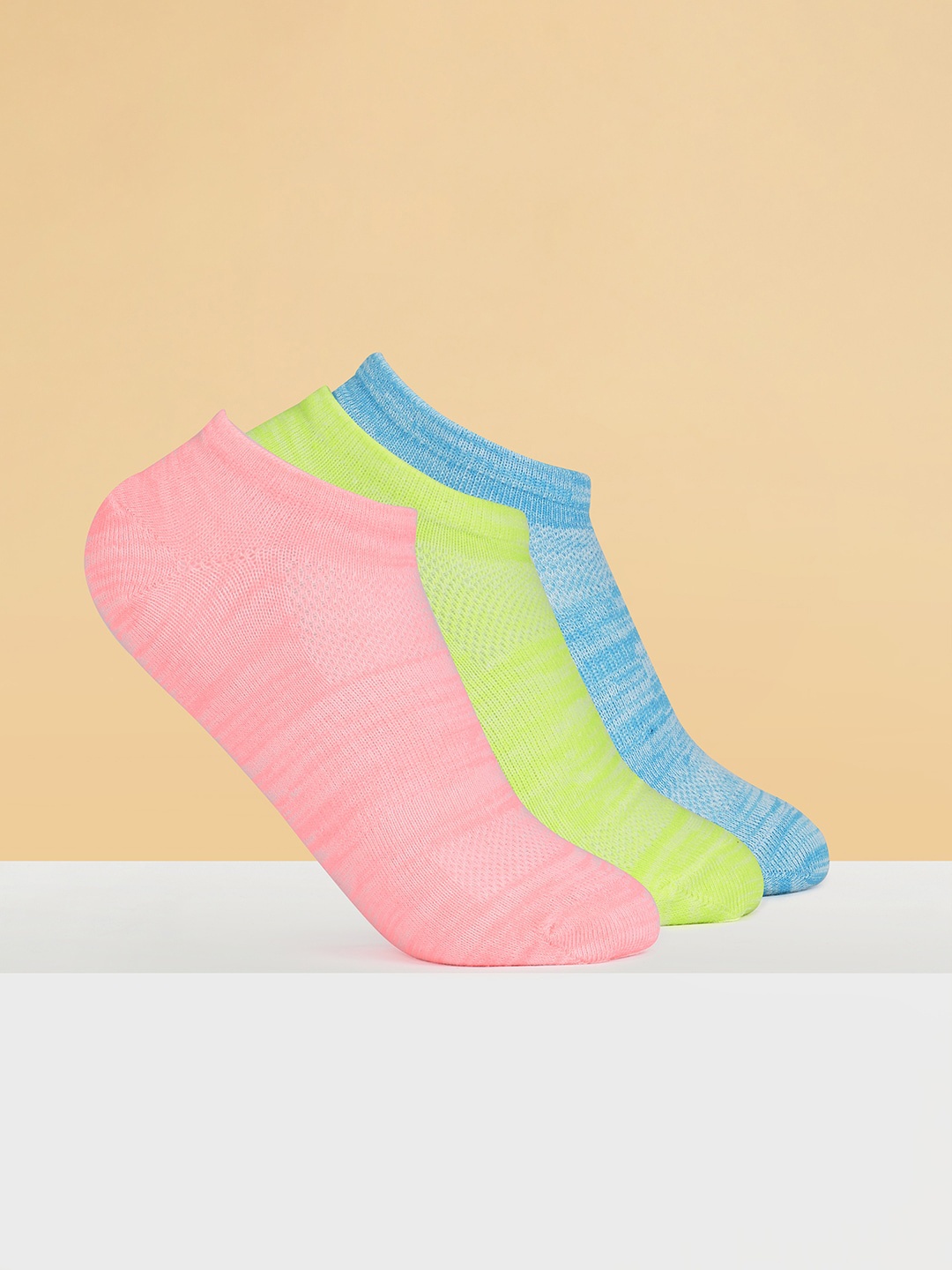 

Honey by Pantaloons Women Pack Of 3 No-Show Socks, Pink
