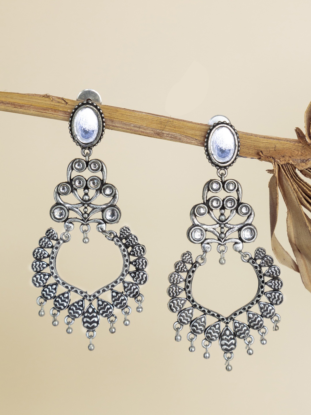 

Infuzze Silver-Plated Drop Earrings