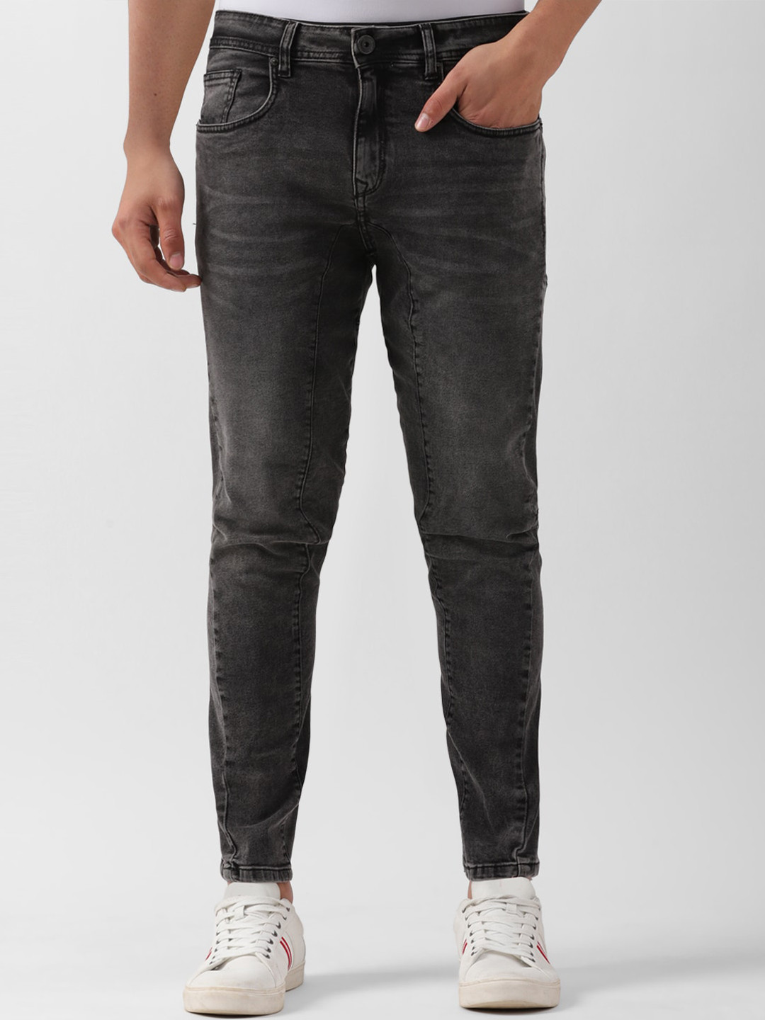 

Peter England Men Heavy Fade Clean Look Jeans, Grey