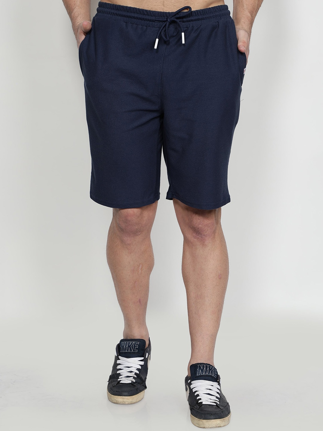 

Cot'N Soft Men Regular Fit Mid-Rise Cotton Terry Shorts, Navy blue