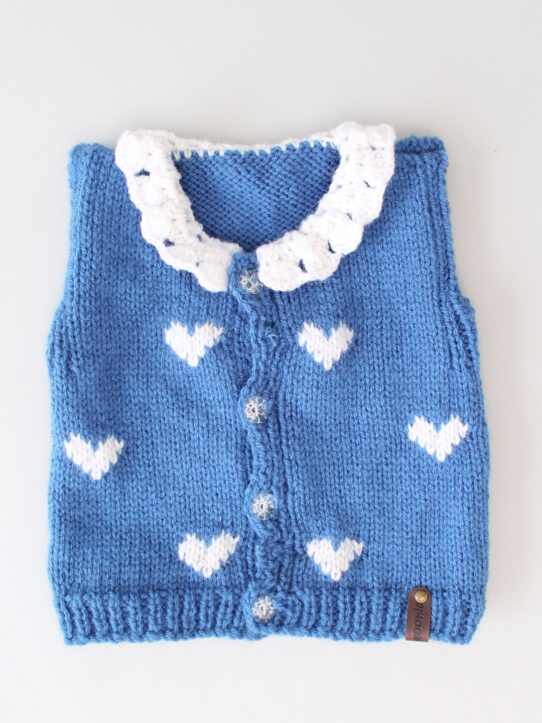 

Woonie Girls Cable Knit Sweater Vest, Blue