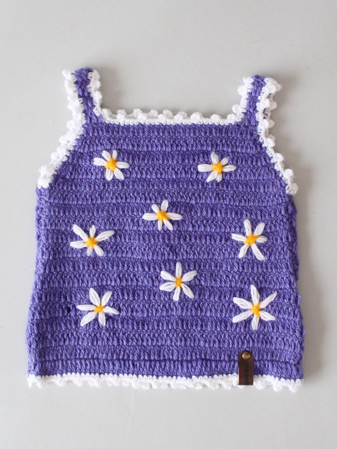 

Woonie Girls Embroidered Sweater Vest, Purple