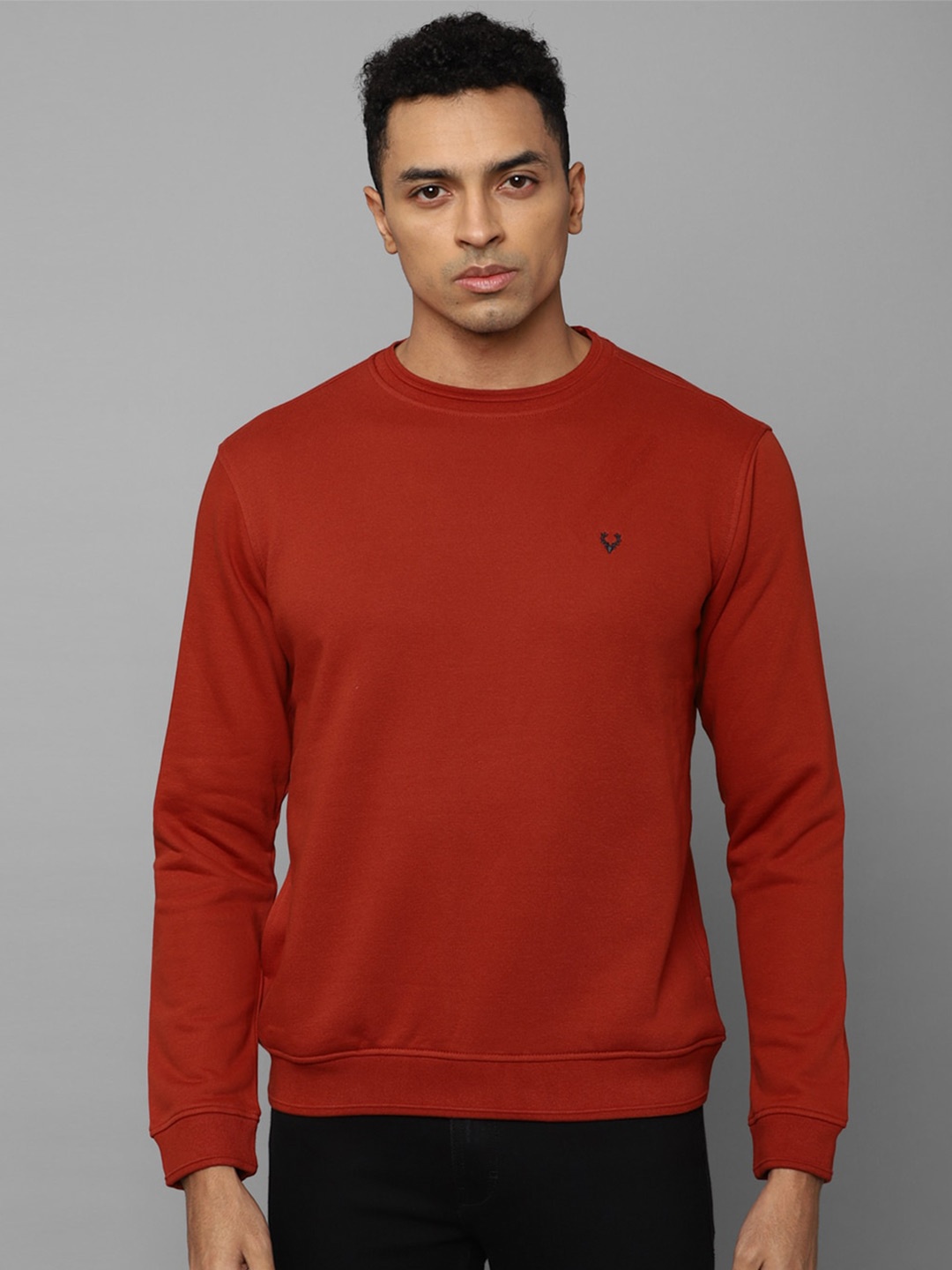 

Allen Solly Round Neck Pure Cotton Sweatshirt, Red