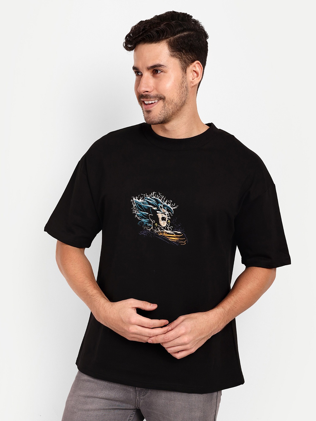 

BLURR GOKU Embroidery T-shirt, Black