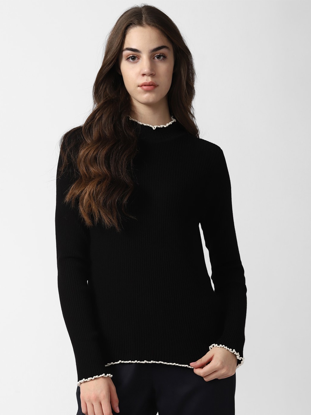 

Van Heusen Woman Ribbed Formal Top, Black
