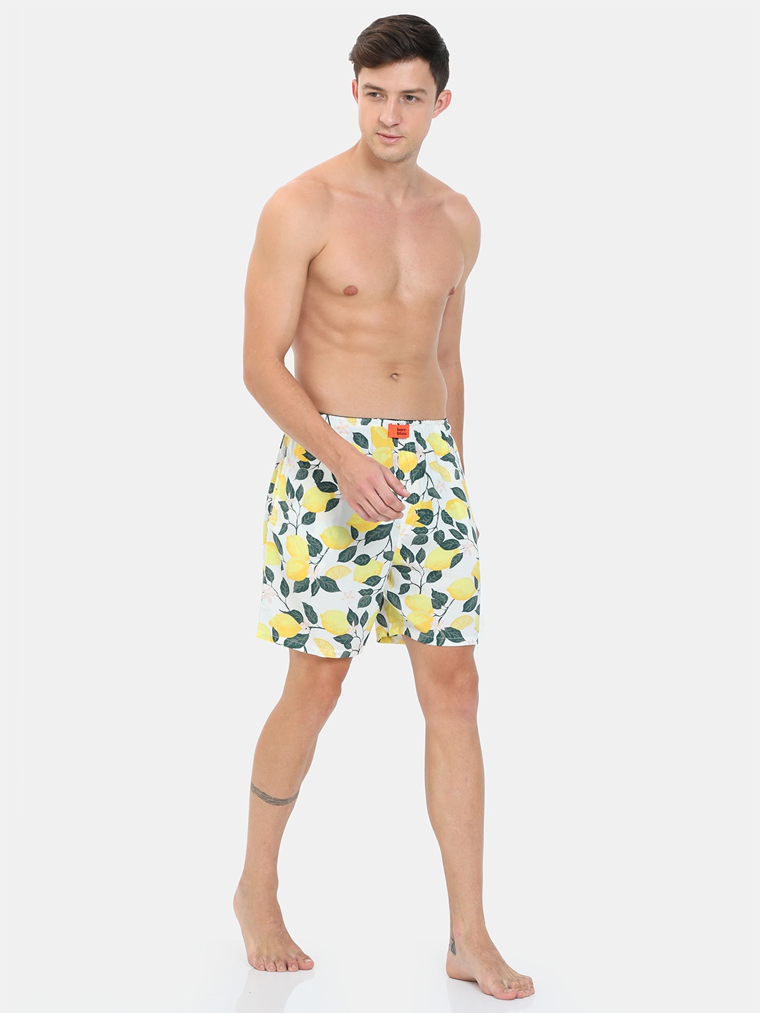 

Bareblow Men Floral Printed Cotton Boxers BBBX190S, White