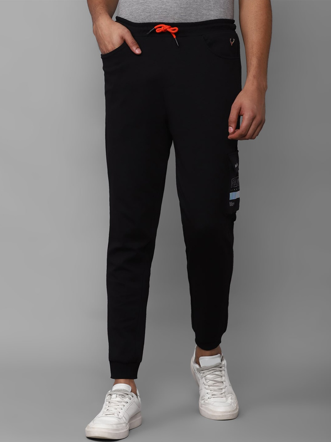 

Allen Solly Men Slim Fit Smart Cotton Joggers, Black