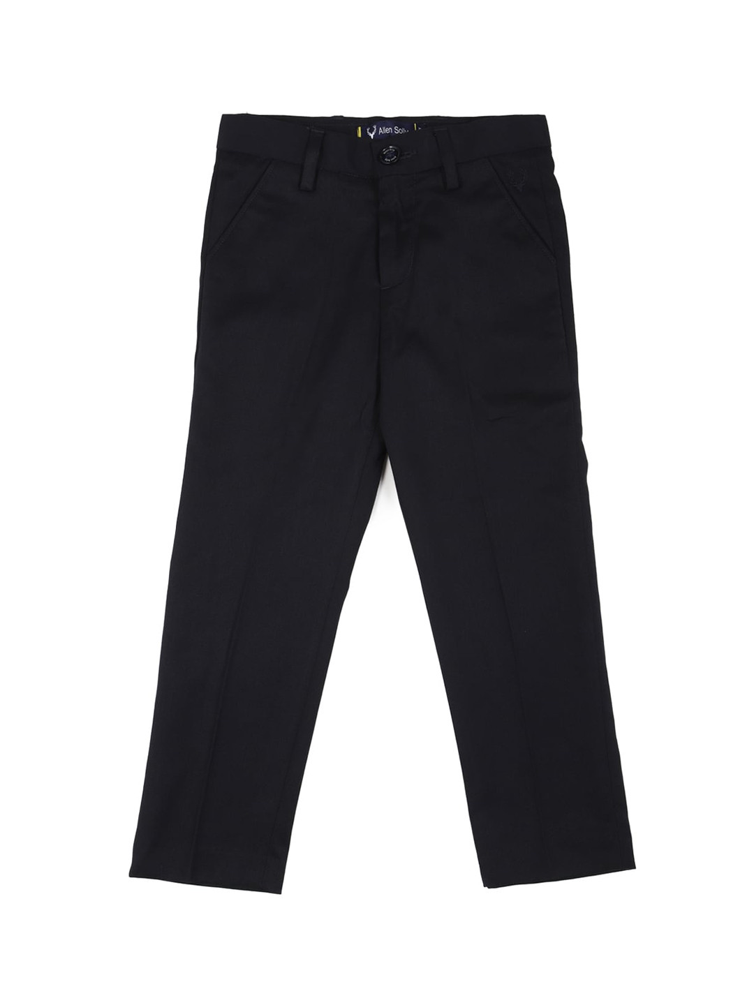 

Allen Solly Junior Boys Mid-Rise Cotton Slim Fit Trousers, Black