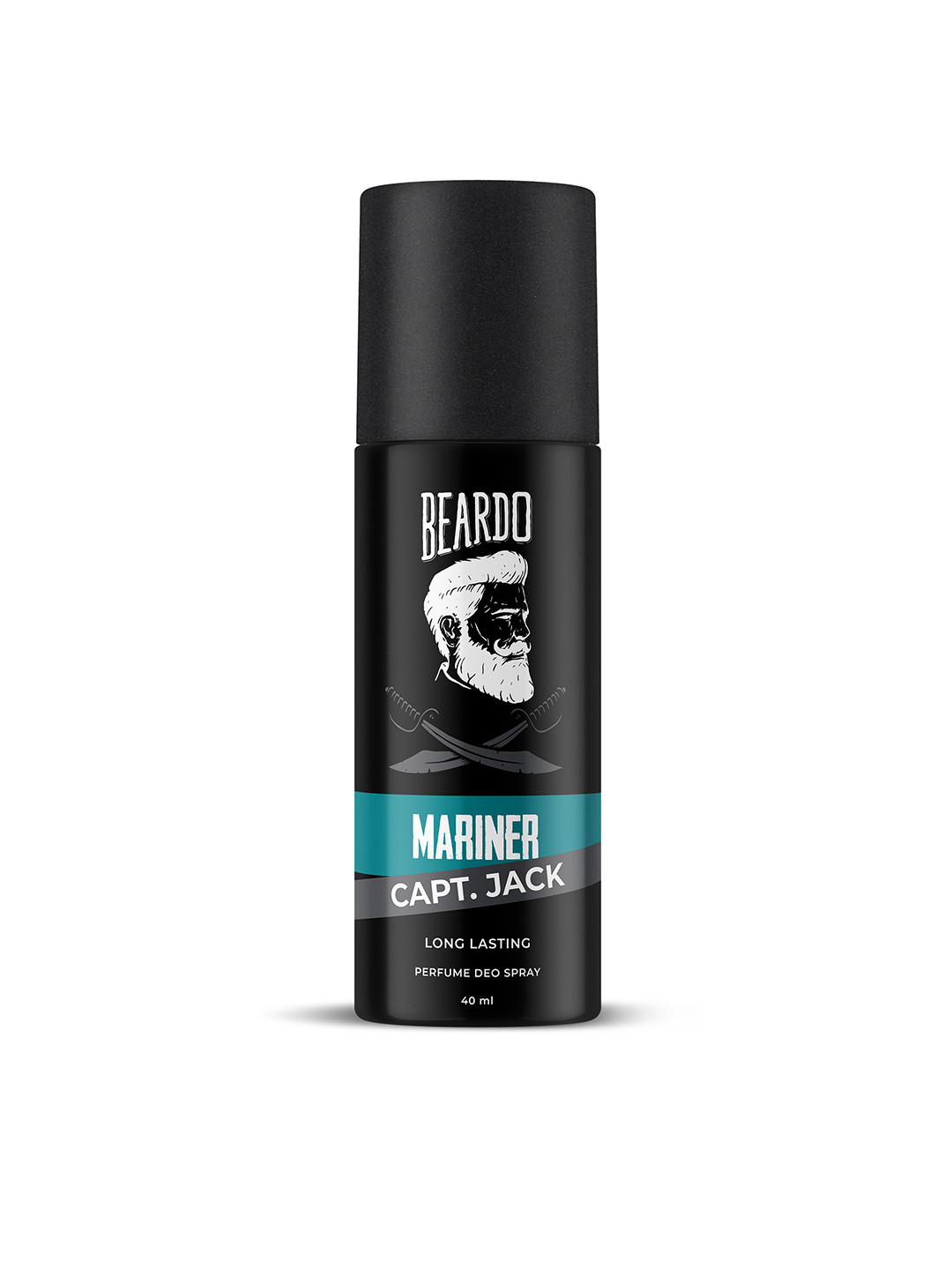 

BEARDO Men Mariner Captain Jack Long-Lasting Body Spray Deodorant - 27 g, Black