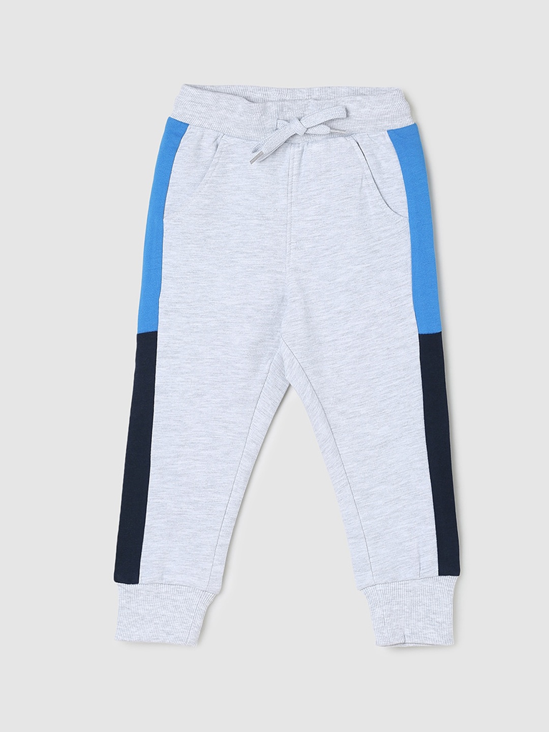 max Boys Colorblocked Joggers, Grey