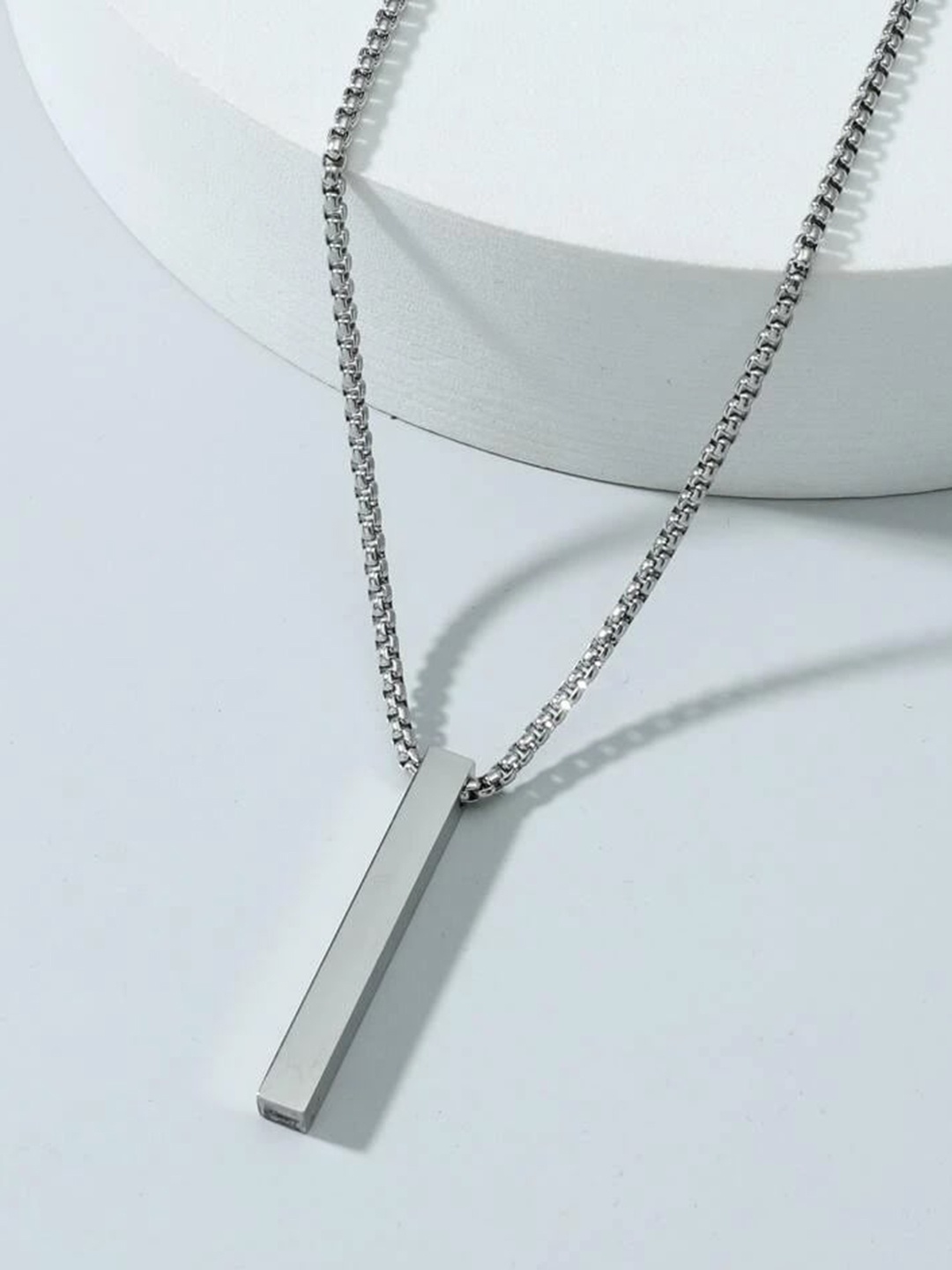 

MYKI Silver-Plated Stainless Steel Pendant With Chain