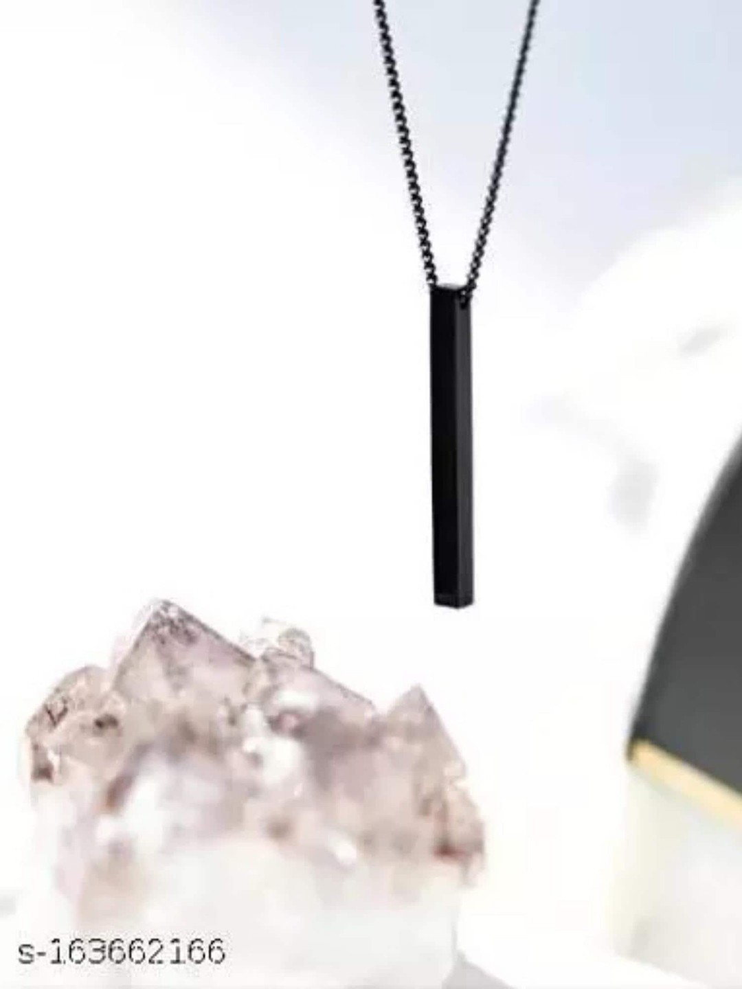 

MYKI Stainless Steel Pendant With Chain, Black