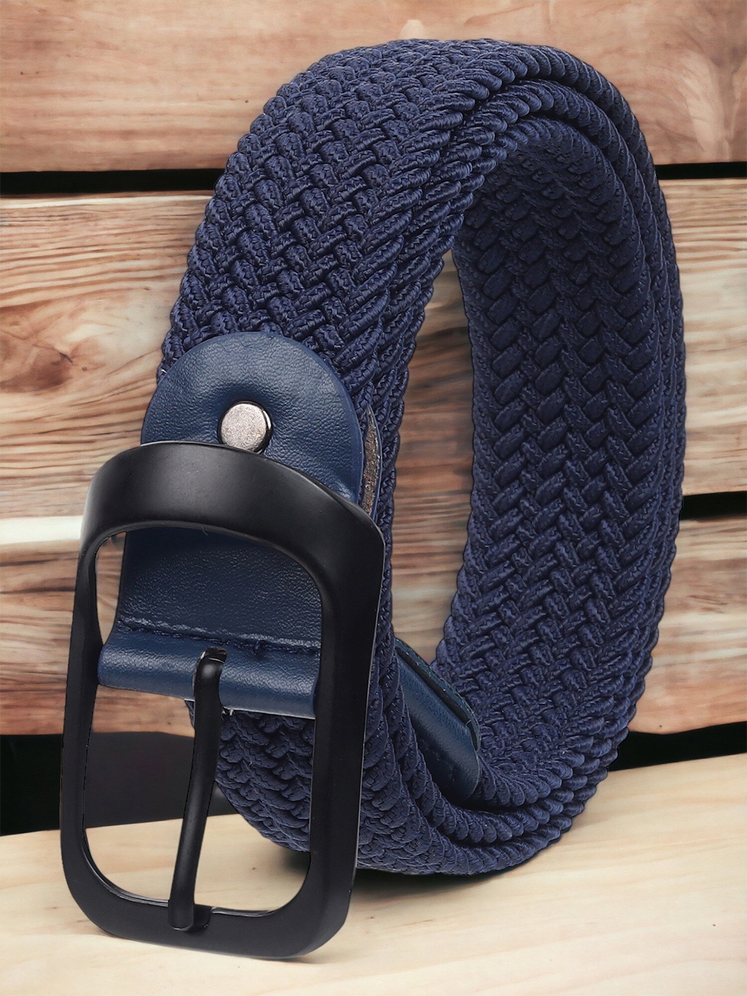 

ZORO Men Braided Stretchable Tang Closure Belt, Blue