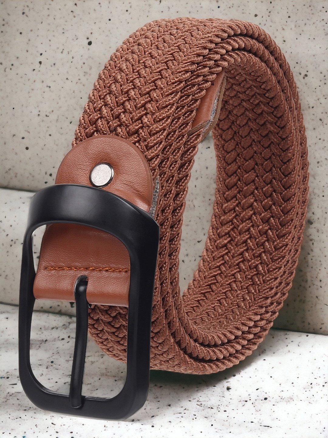 

ZORO Men Braided Belt, Tan