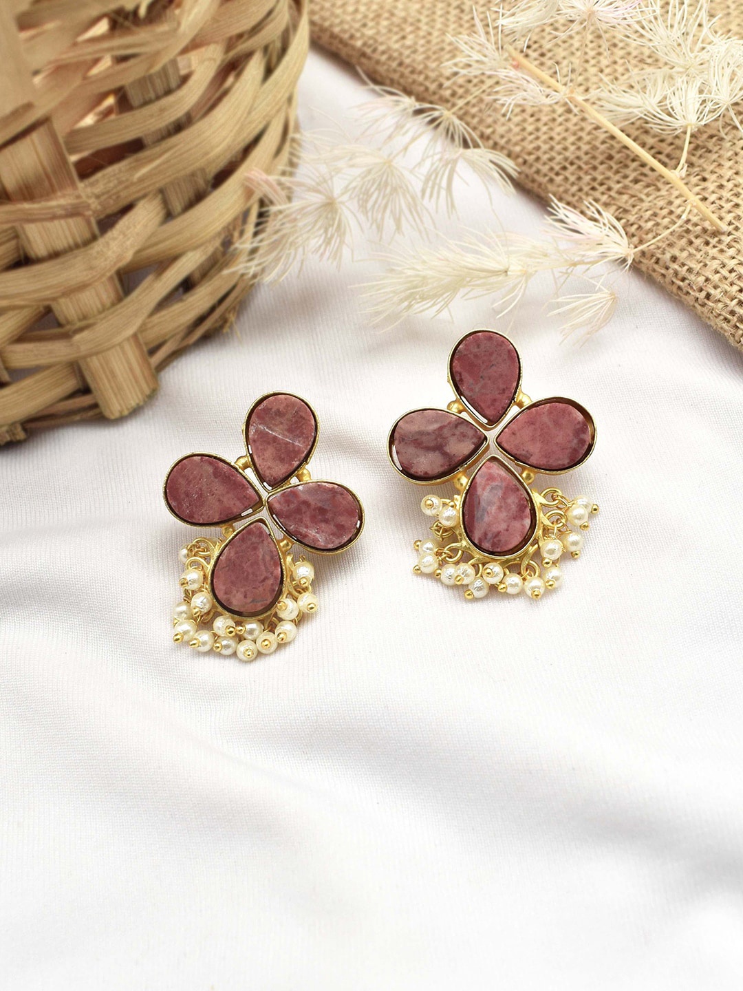 

TEEJH Contemporary Studs Earrings, Gold
