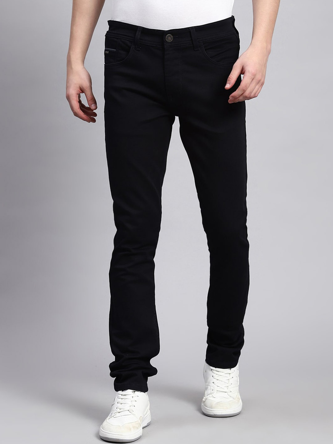 

Monte Carlo Men Clean Look Skinny Fit Jeans, Blue