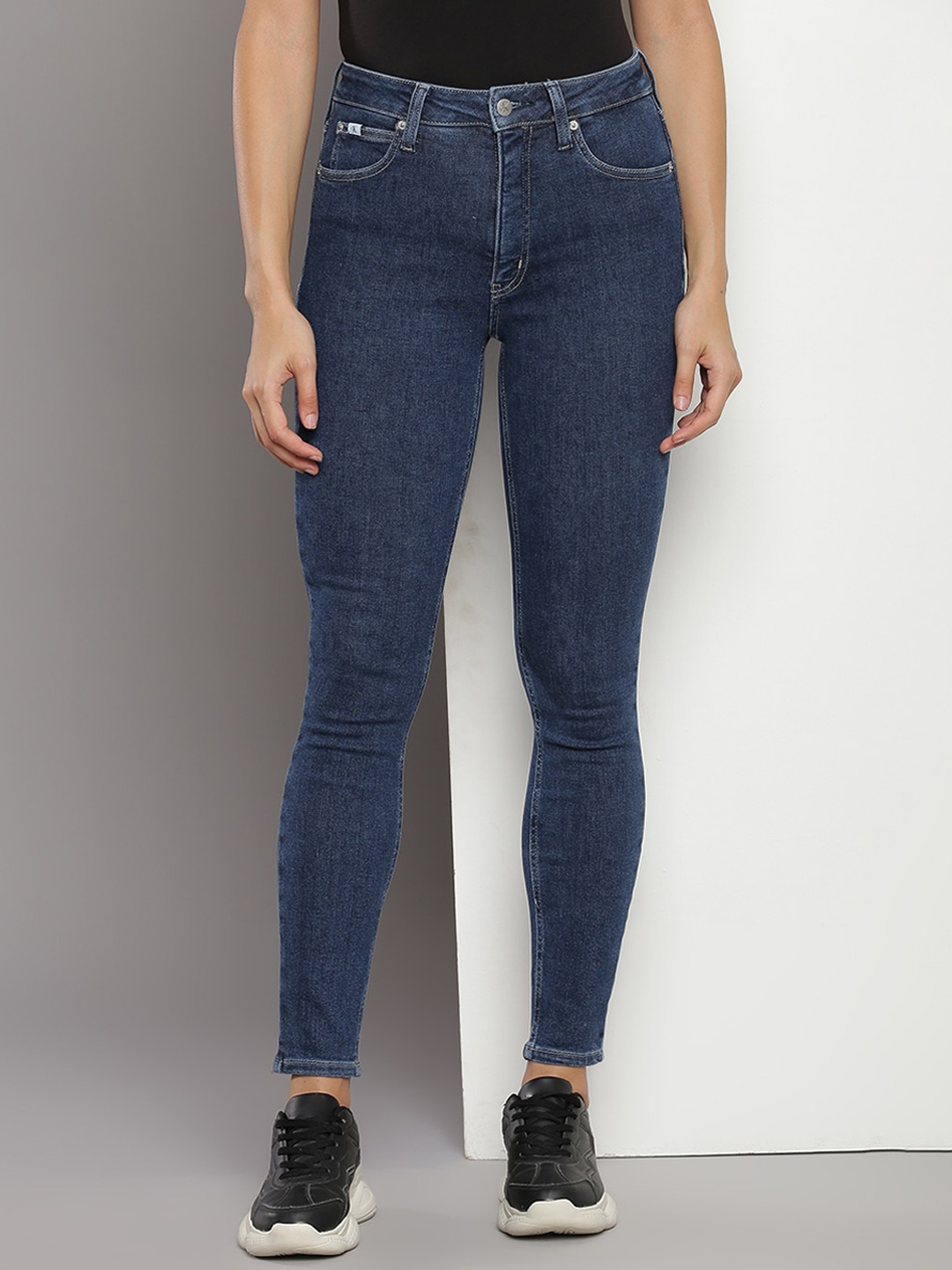 

Calvin Klein Women Jean Skinny Fit Mid Rise Jeans, Blue