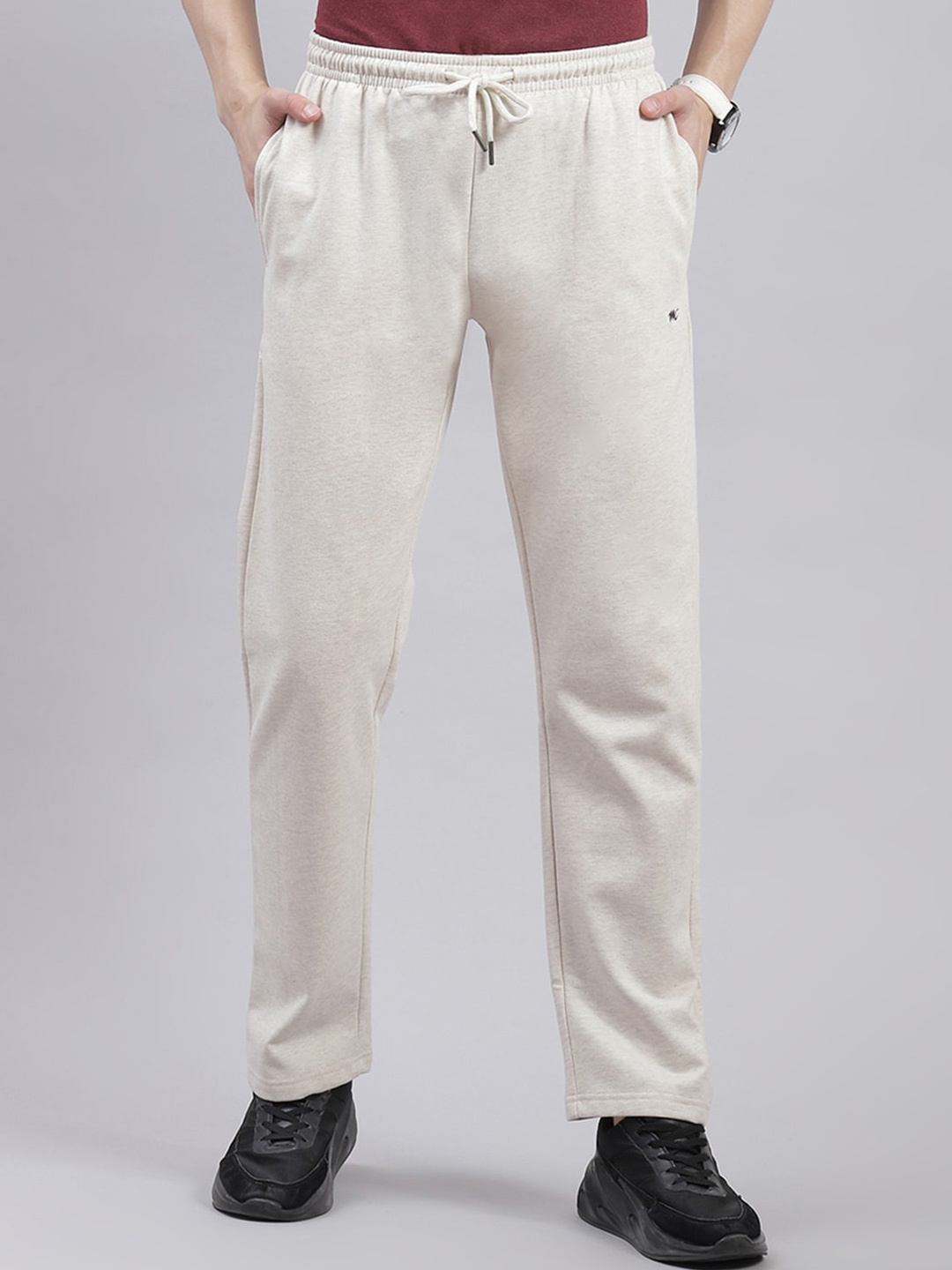 

Monte Carlo Men Mid-rise Track Pants, Beige