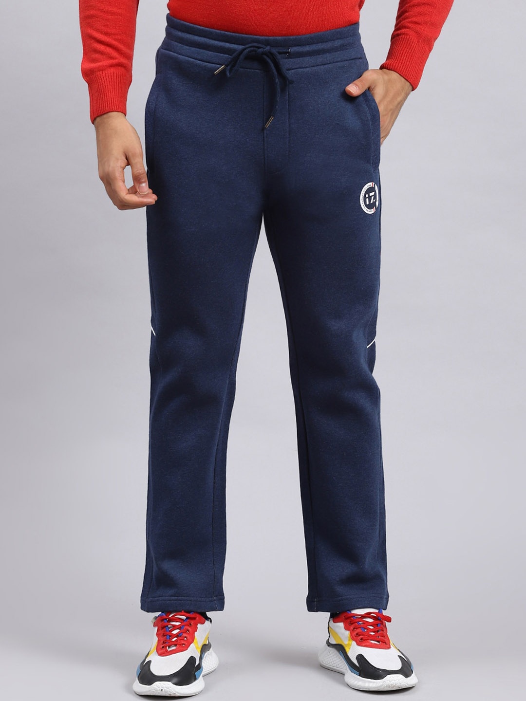 

Monte Carlo Men Mid-Rise Track Pants, Navy blue