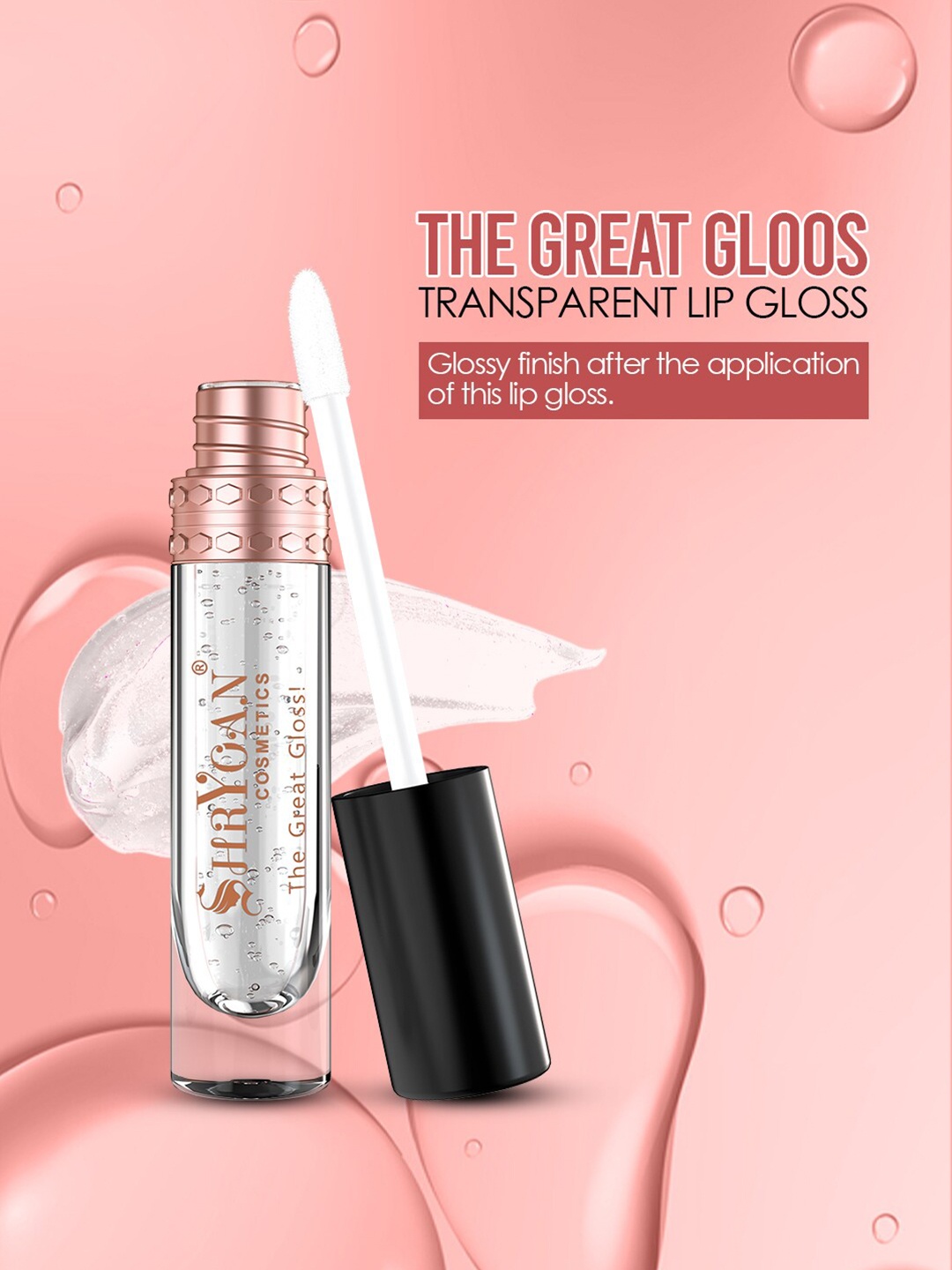 

SHRYOAN Transparent Long Lasting Lip Shine - 6ml, White