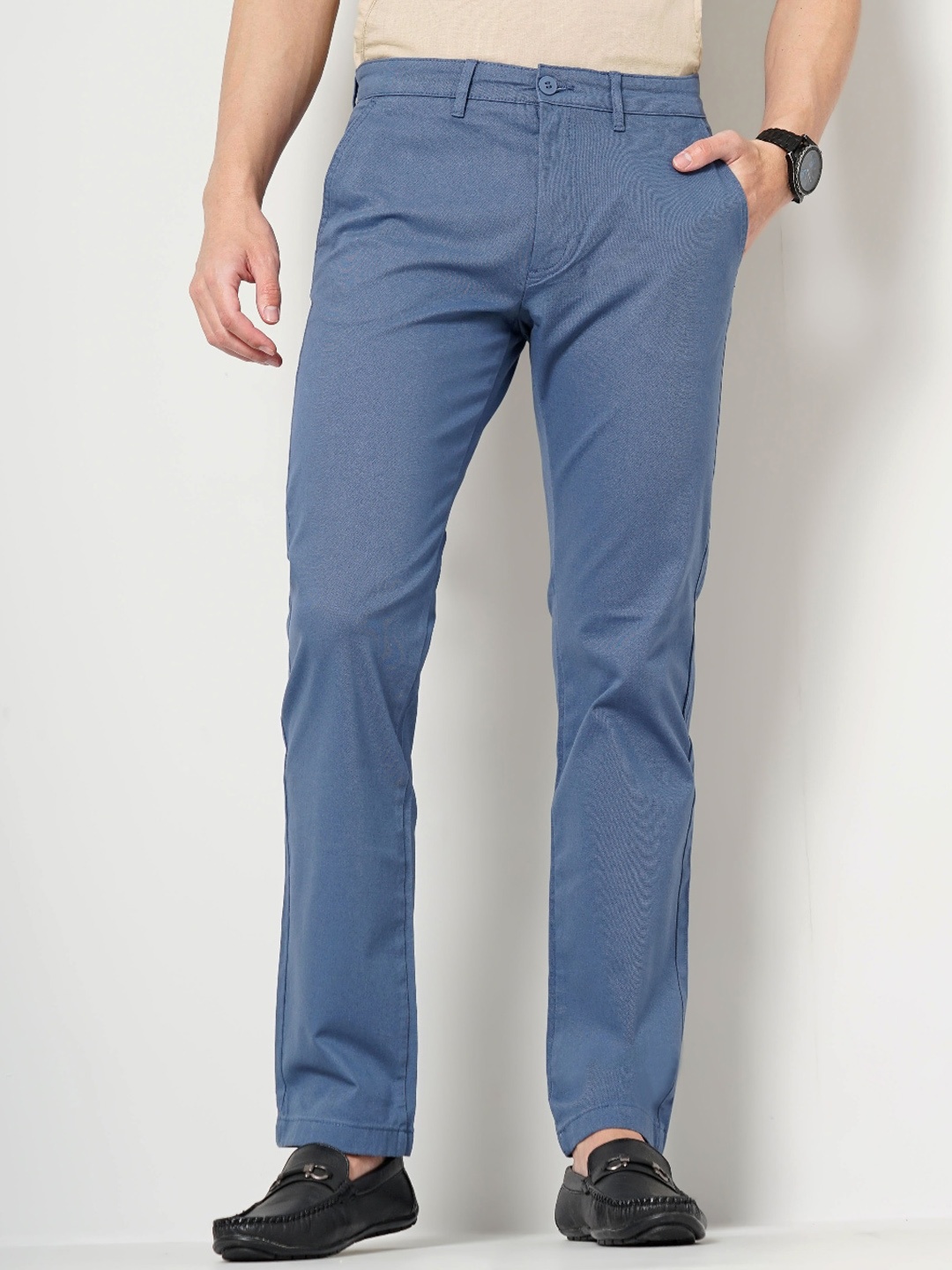 

Celio Men Slim Fit Cotton Chinos Trousers, Blue