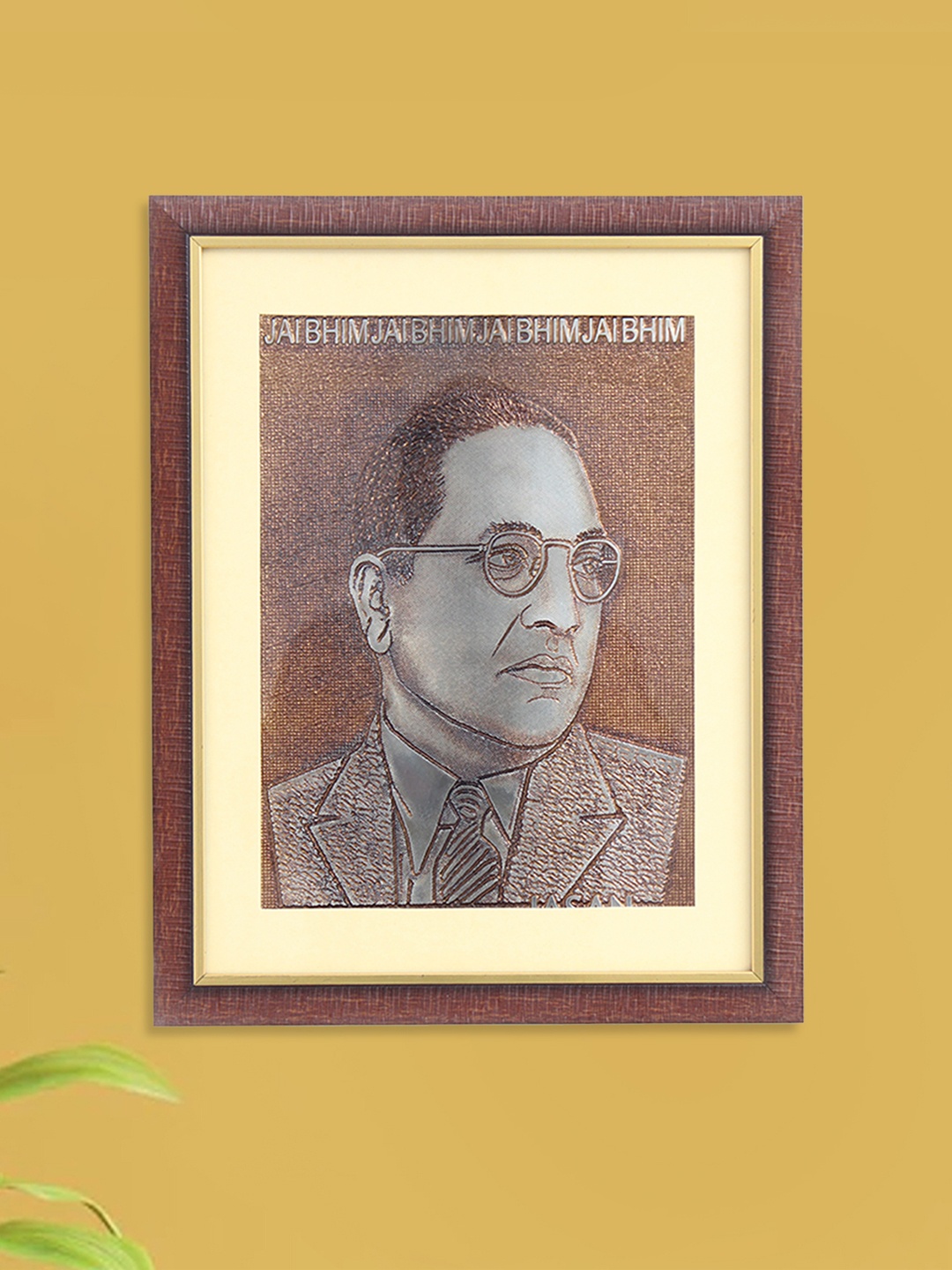 SHREE KALA HOME DECOR Brown Dr. BR Ambedkar Painting Framed Wall Art