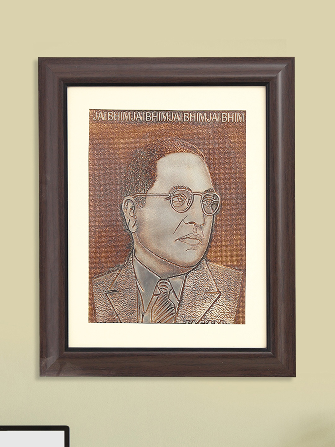 SHREE KALA HOME DECOR Brown Dr. BR Ambedkar Painting Framed Wall Art