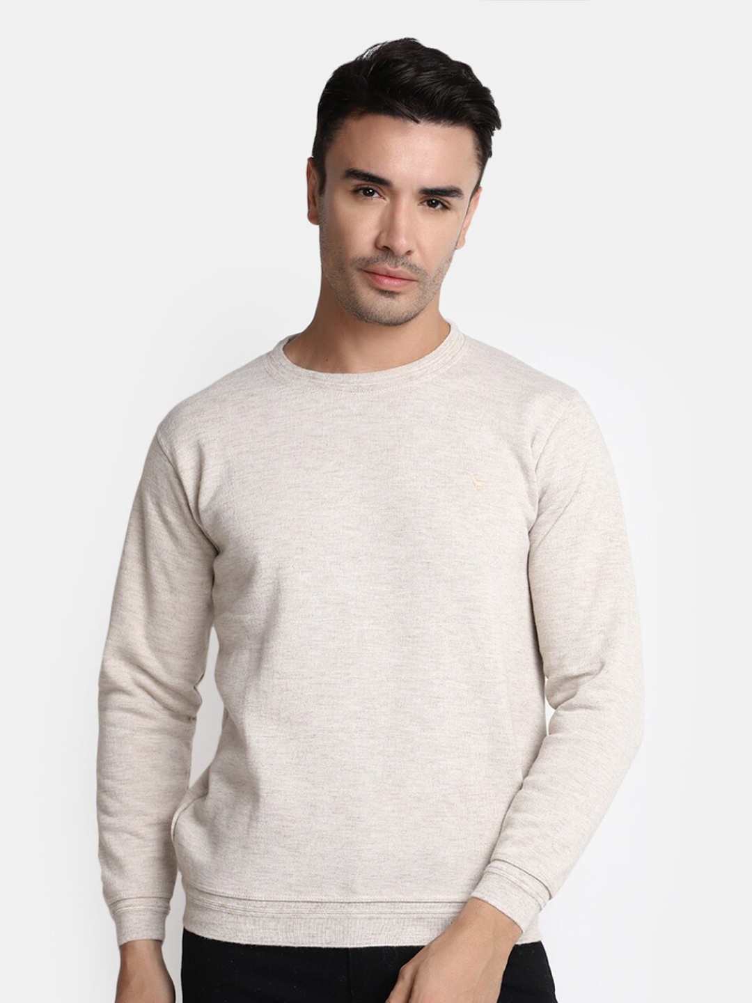 

V-Mart Long Sleeves Cotton Pullover, Beige