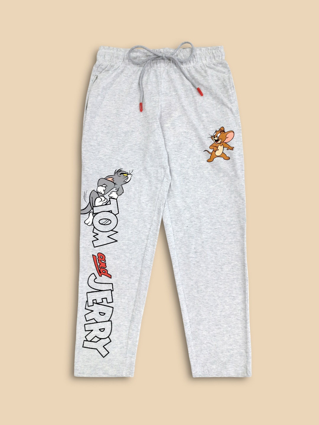 

Kids Ville Boys Boys Tom & Jerry Printed Lounge Pants, Grey