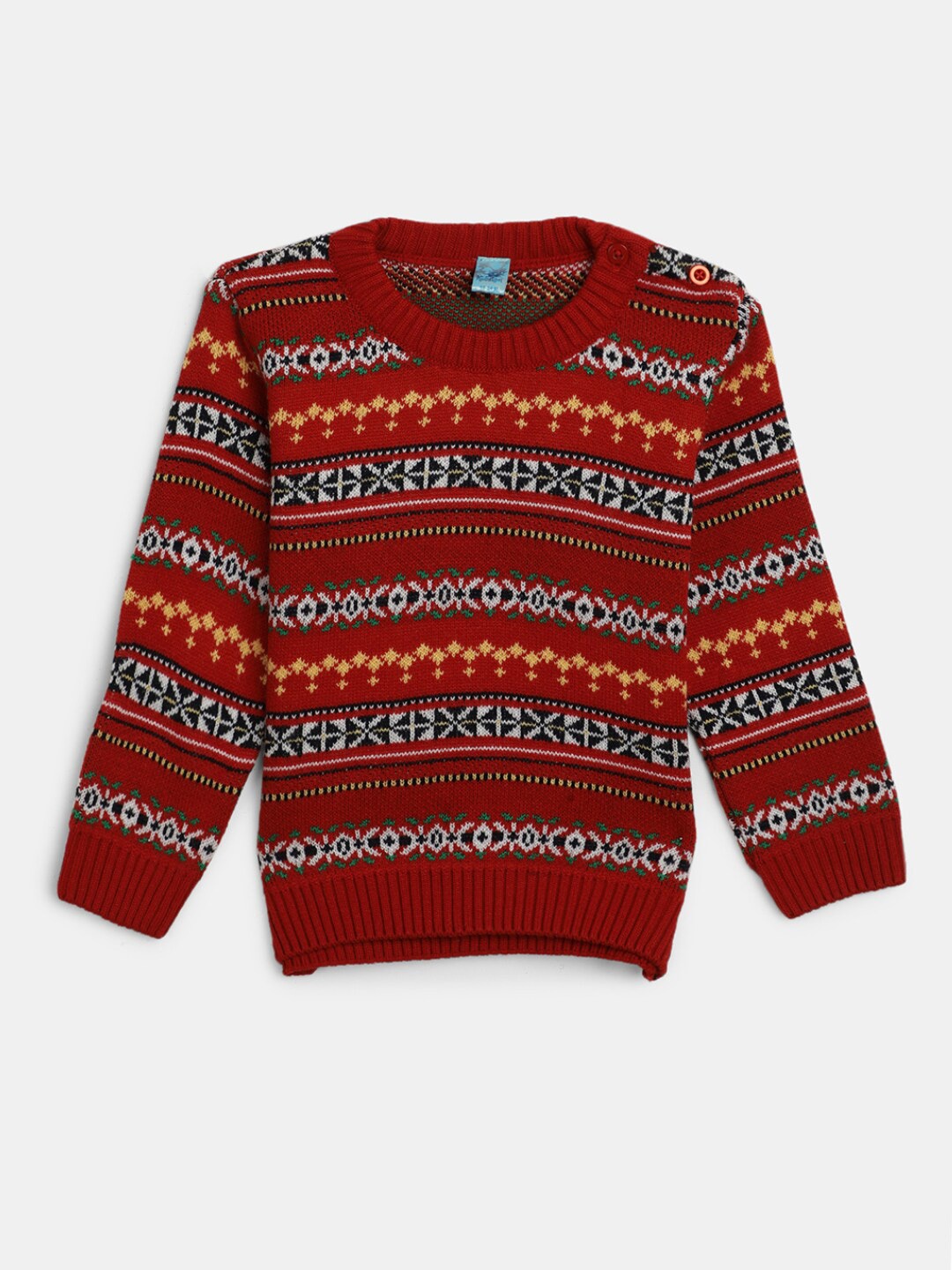

V-Mart Infant Boys Self Design Acrylic Pullover, Red