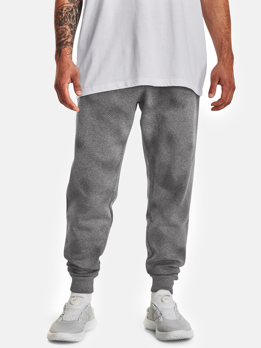 

UNDER ARMOUR Men Rival Fleece Printed Joggers, Charcoal