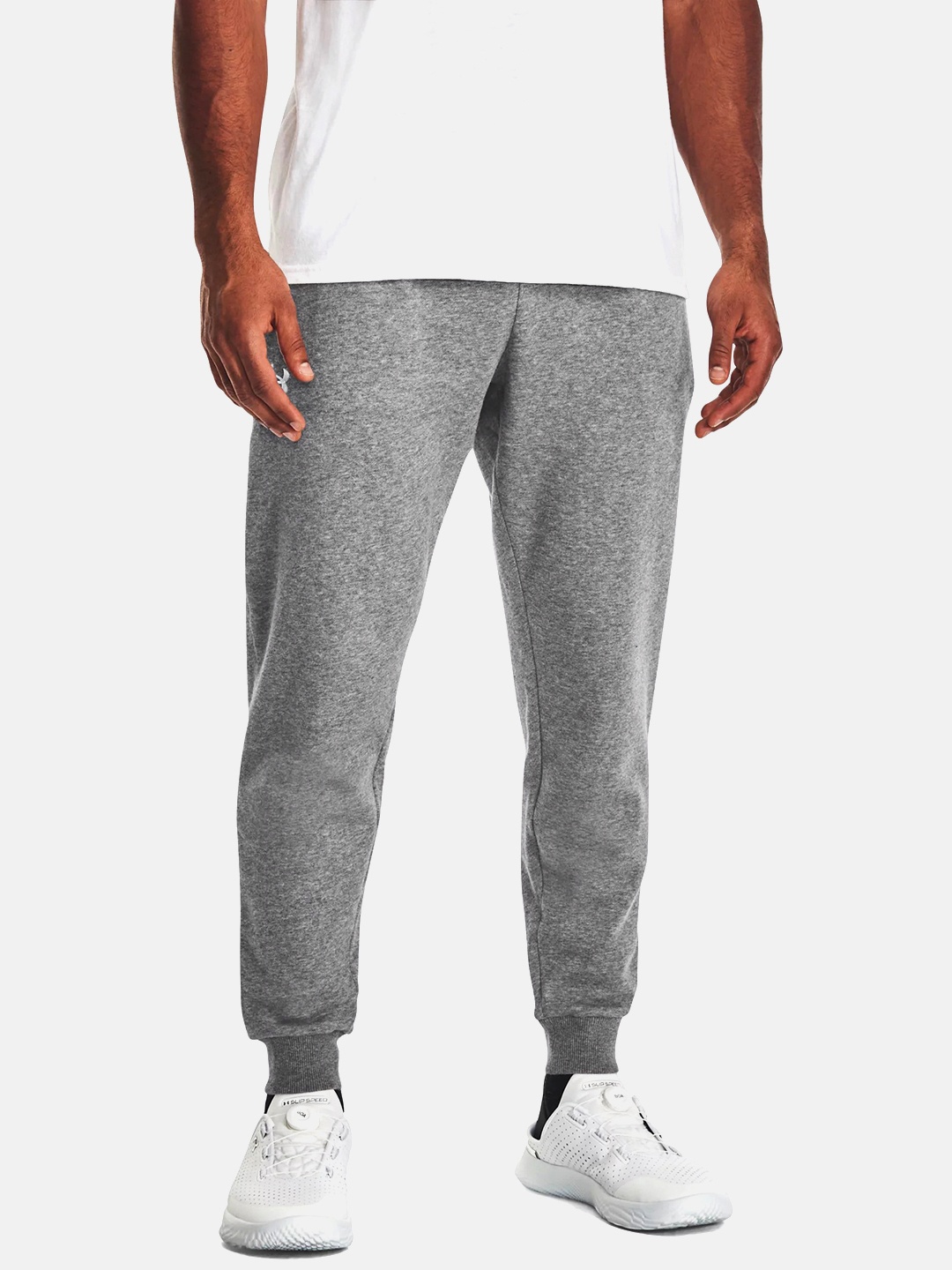 

UNDER ARMOUR Men Rival Fleece Joggers, Grey melange