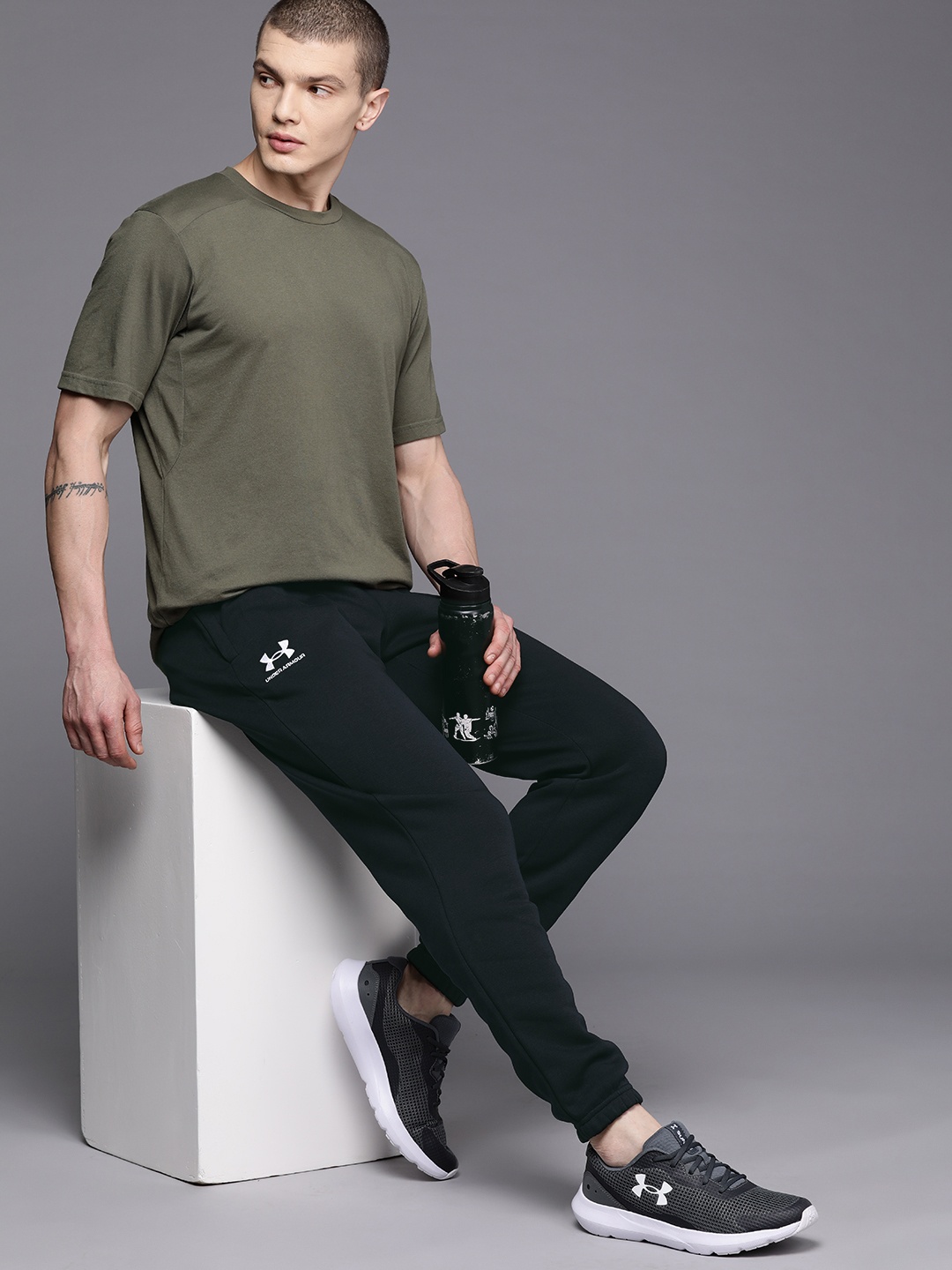 

UNDER ARMOUR Essential Fleece Training Sports Joggers, Navy blue