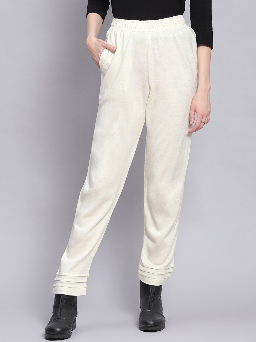 

Monte Carlo Women High-Rise Trouser, Off white