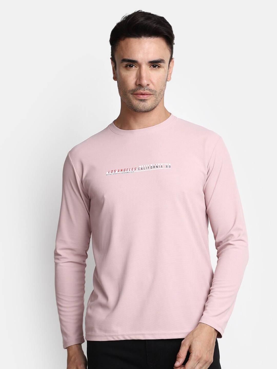 

V-Mart Typography Printed Cotton T-shirt, Mauve