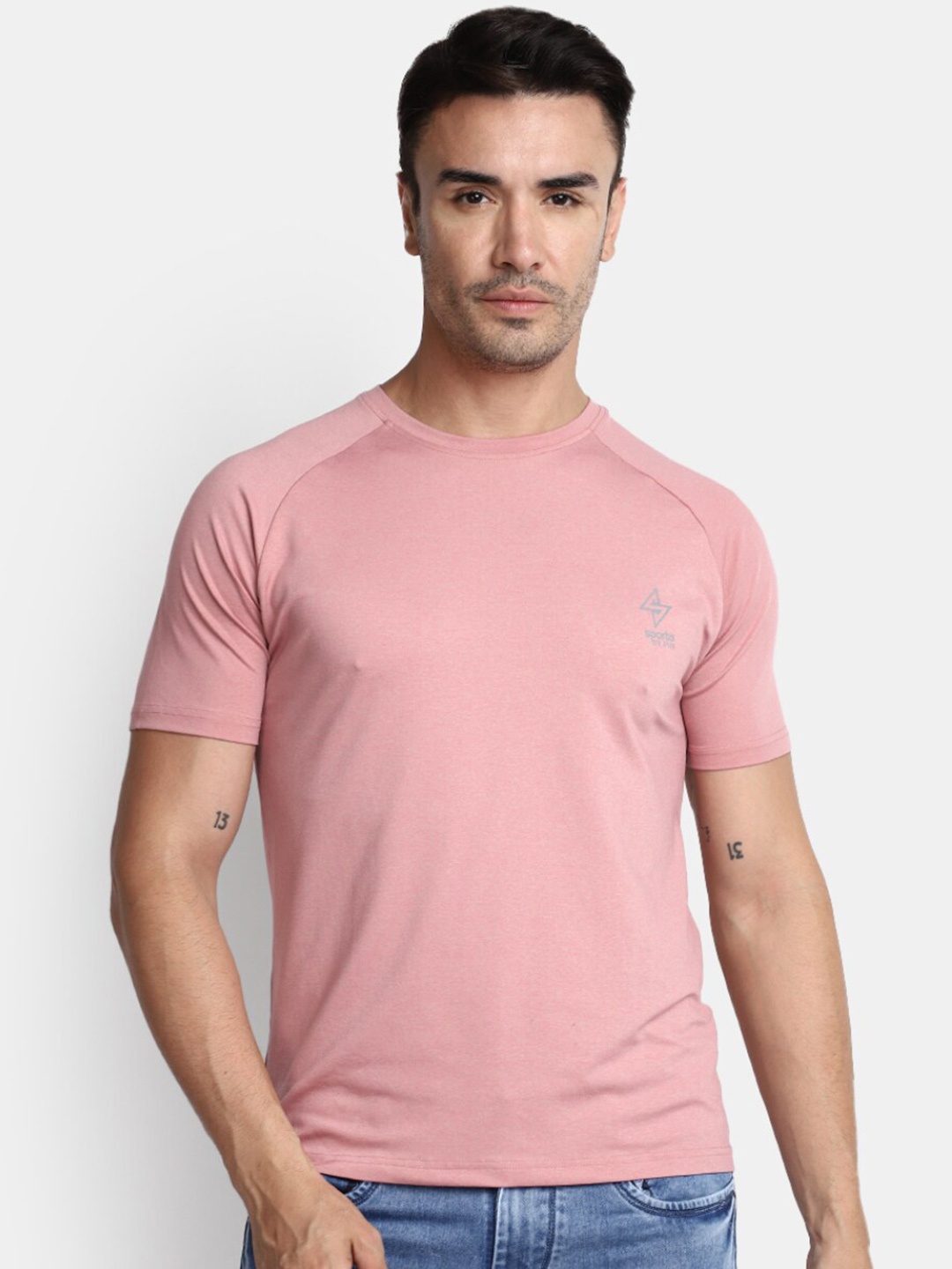 

V-Mart Round Neck Slim Fit T-shirt, Pink