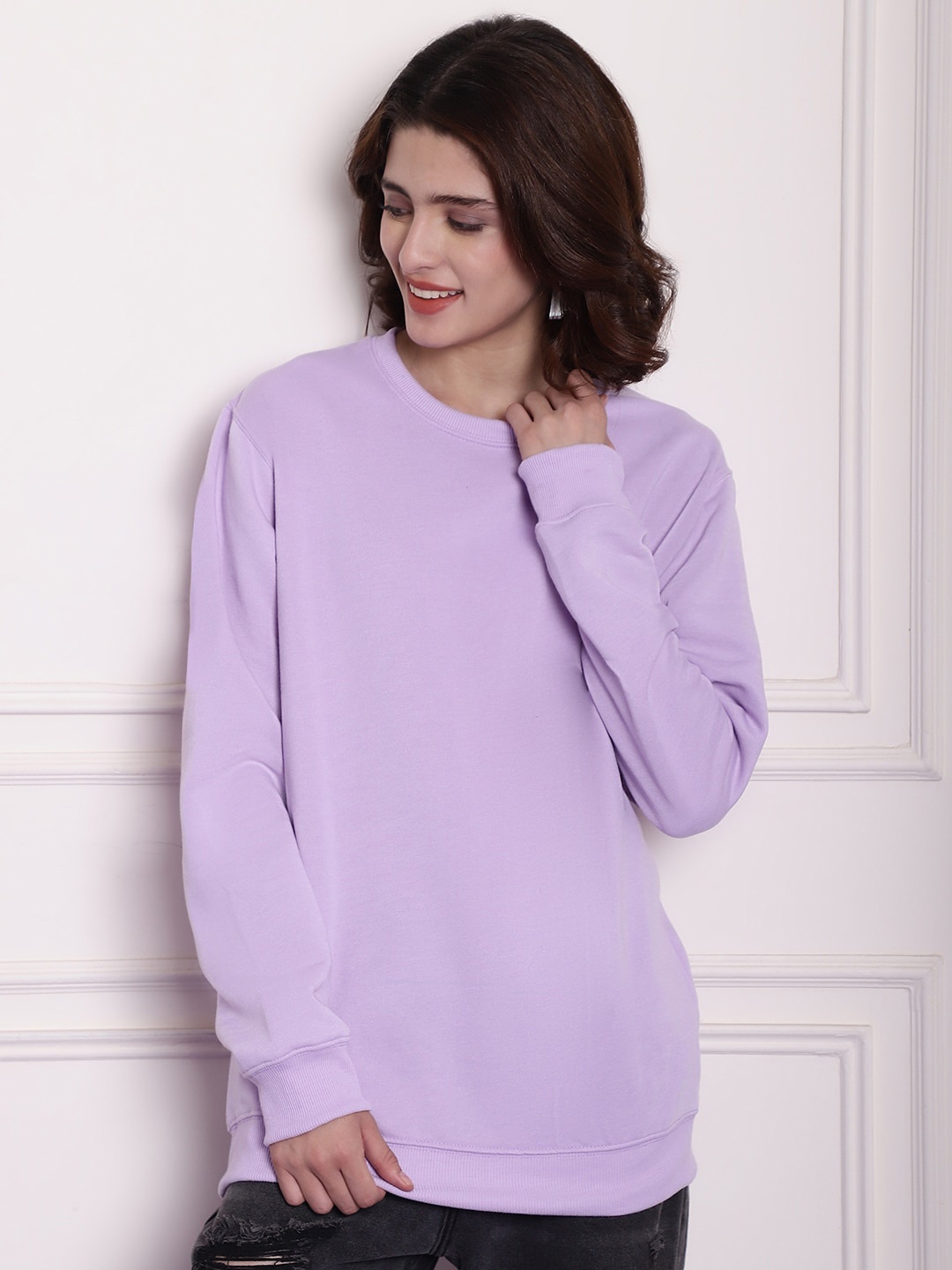 

Imsa Moda Oversized Fleece Pullover, Lavender