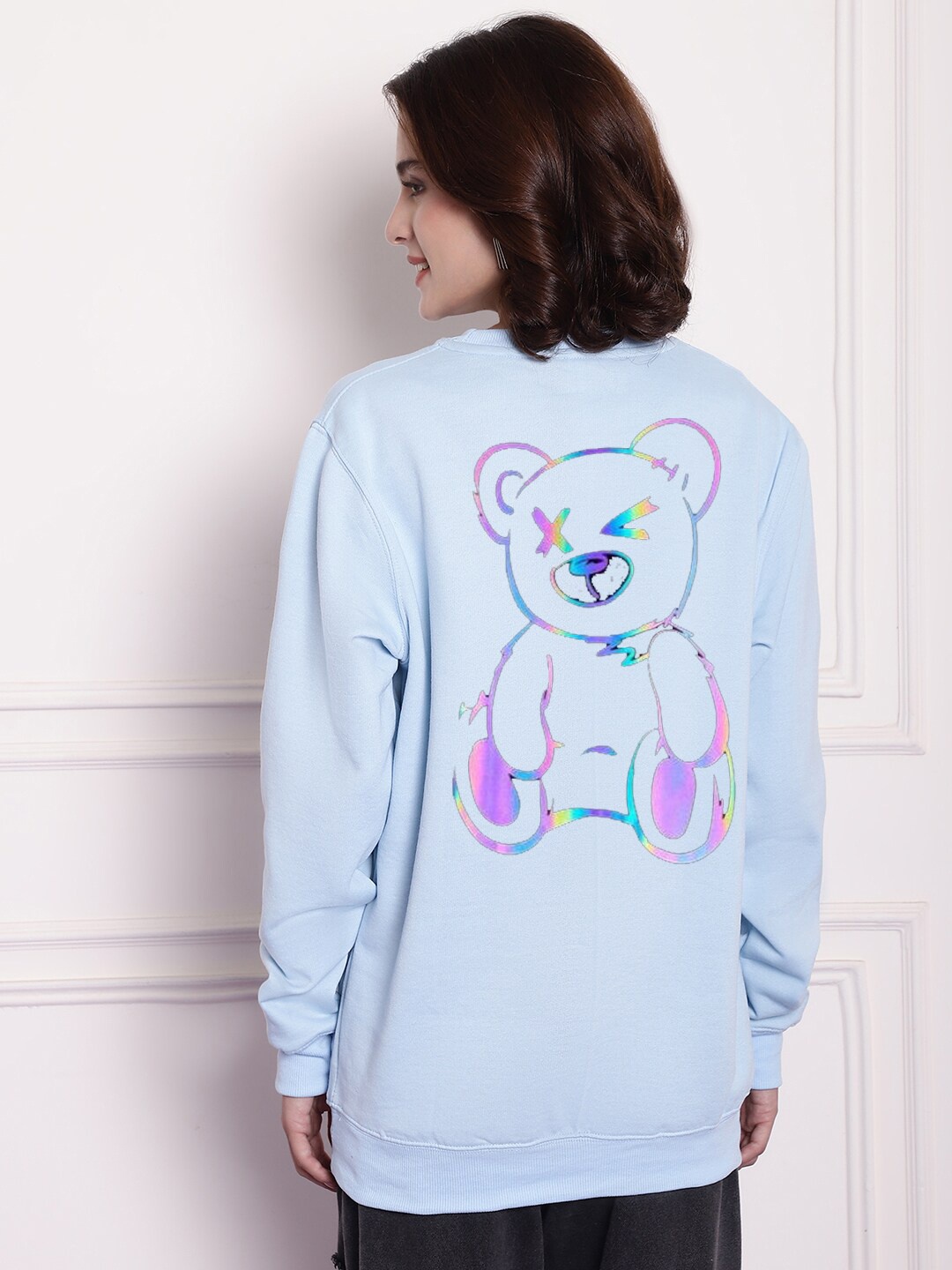 

Imsa Moda Graphic Printed Sweatshirt, Blue