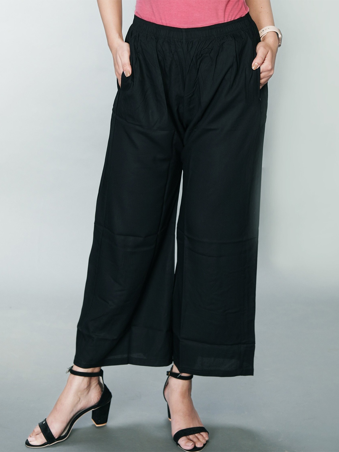 

Comfy Pro Wide Leg Palazzos, Black