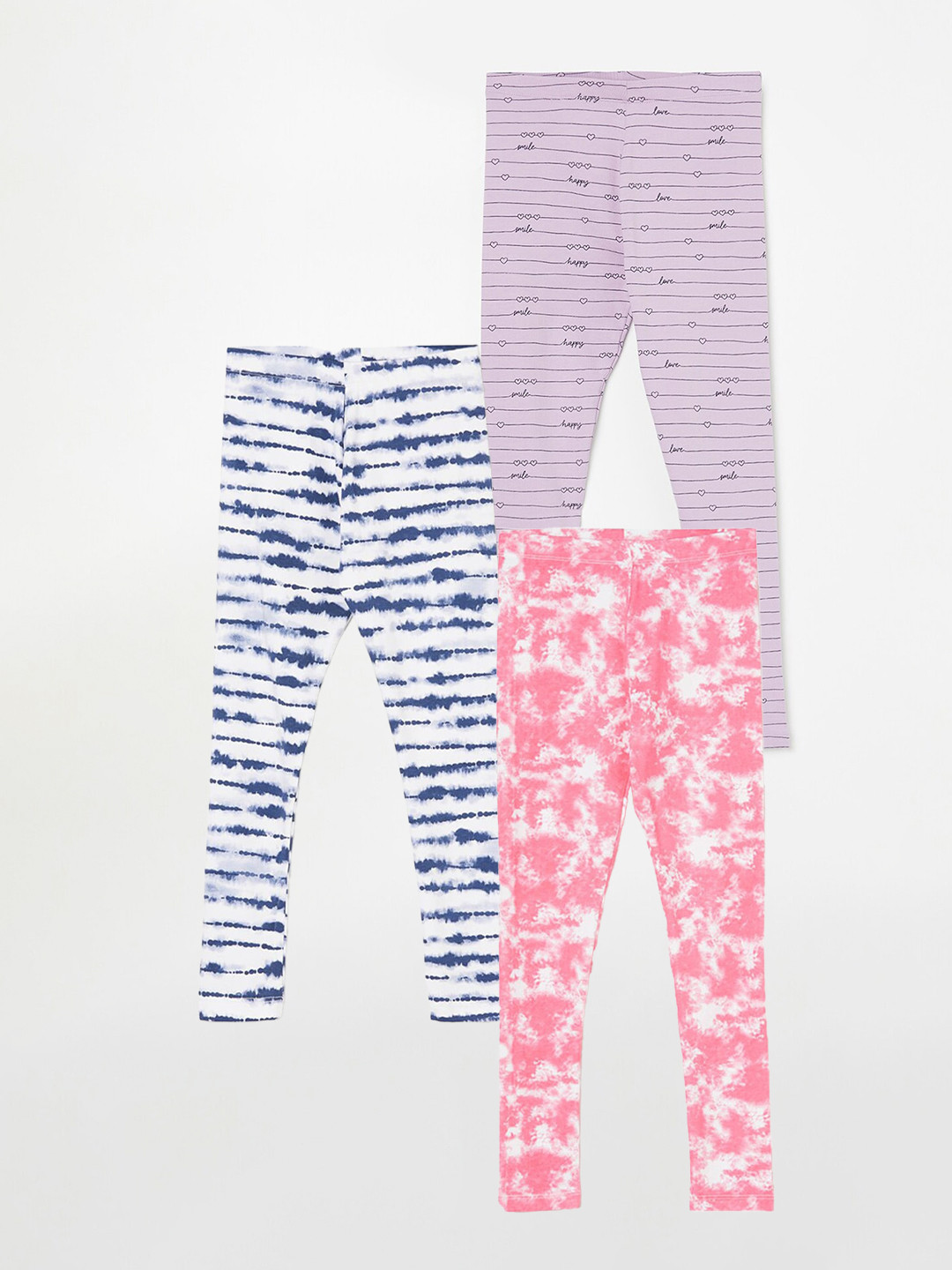 

Fame Forever by Lifestyle Girls Pack Of 3 Ankle Length Leggings, White