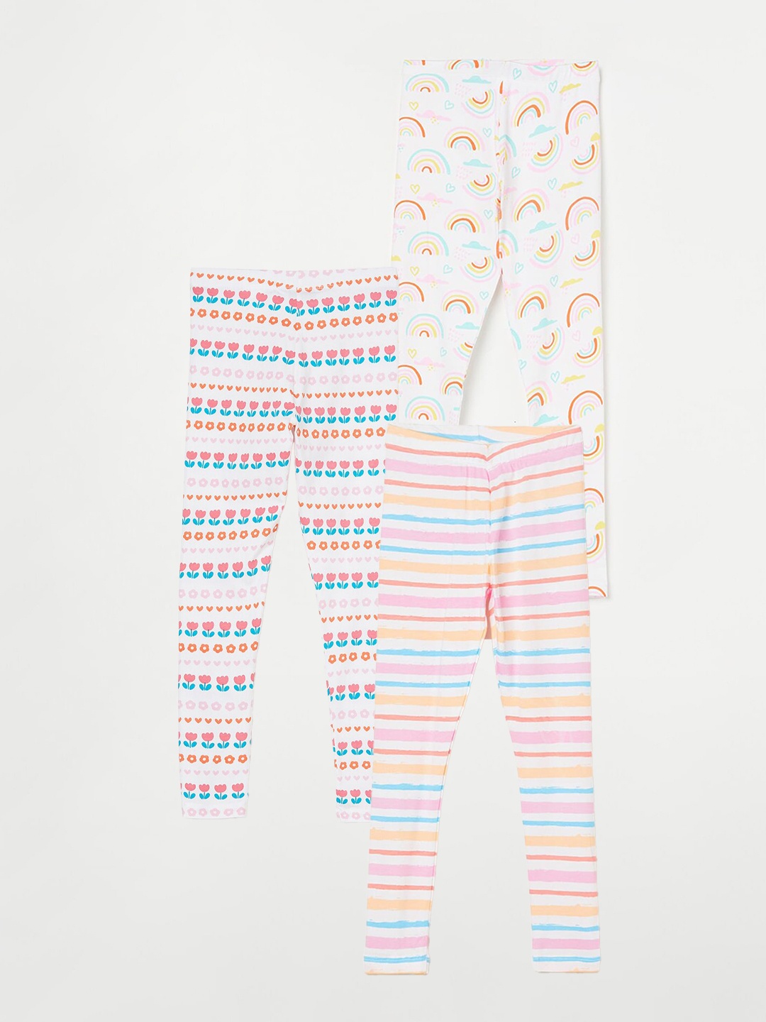

Fame Forever by Lifestyle Girls Pack Of 3 Ankle Length Leggings, White
