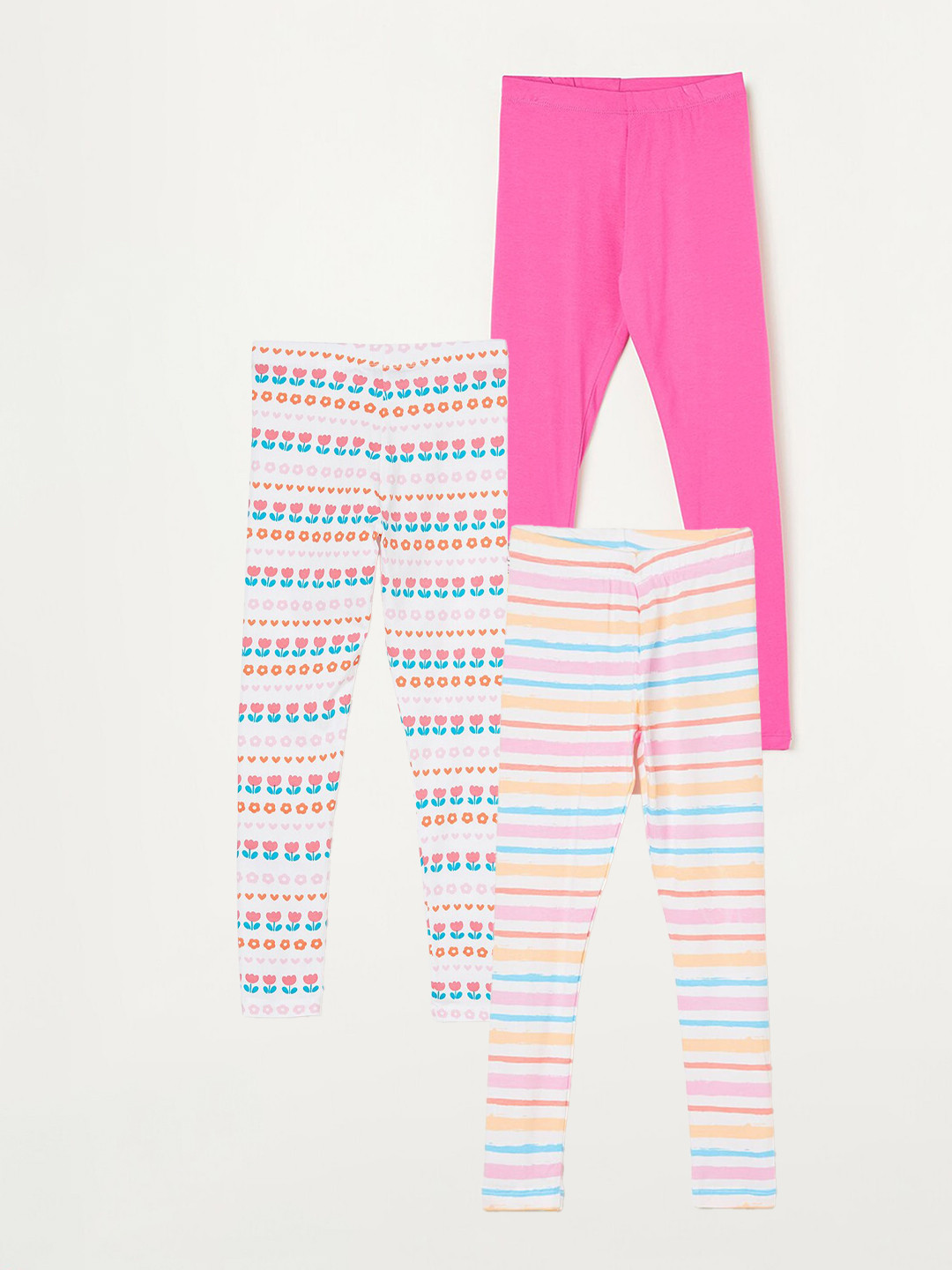 

Fame Forever by Lifestyle Girls Pack Of 3 Ankle Length Leggings, White
