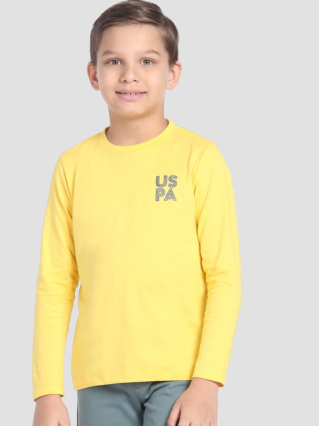 

U.S. Polo Assn. Boys Pure Cotton Lounge T-Shirt, Yellow