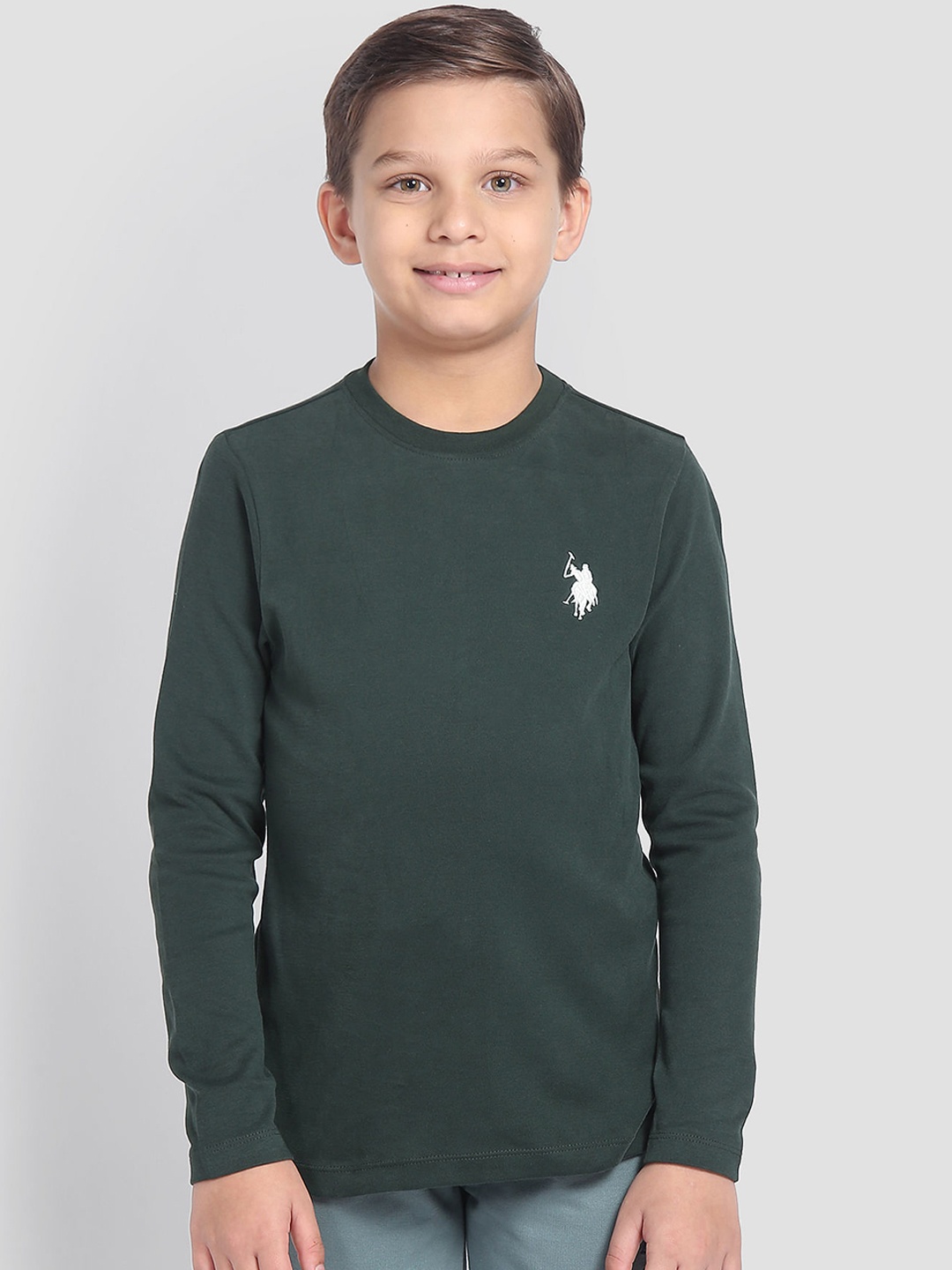 

U.S. Polo Assn. Boys Pure Cotton OKE01 Lounge T-Shirt, Green