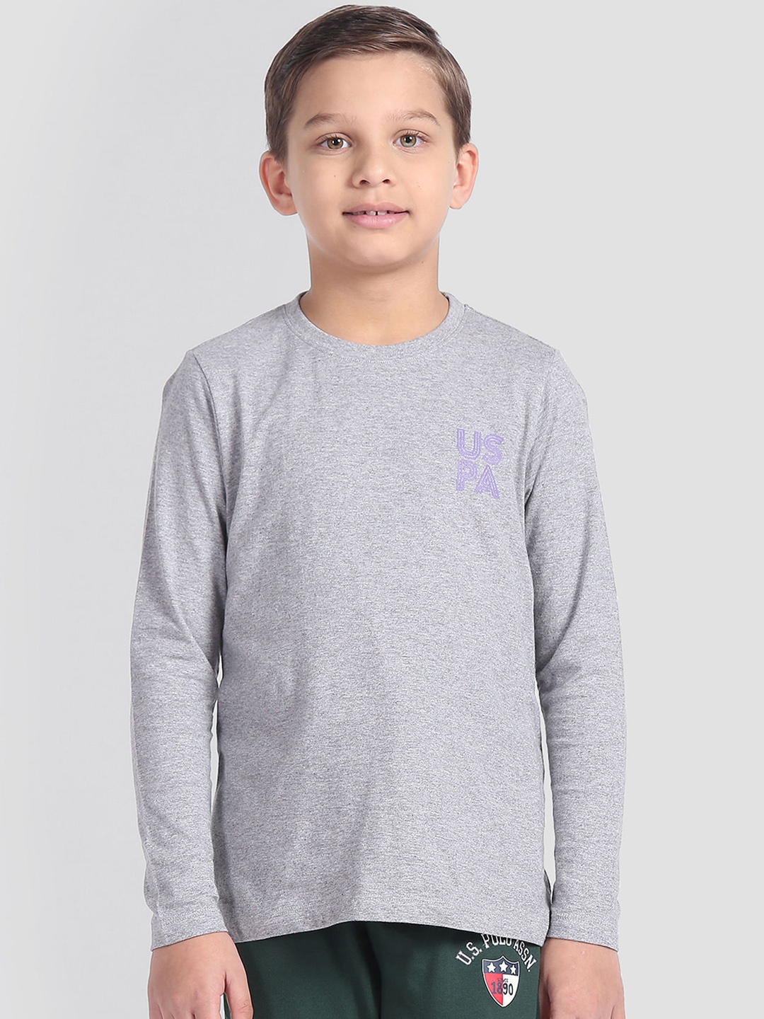 

U.S. Polo Assn. Boys Pure Cotton OKE02 Lounge T-Shirt, Grey