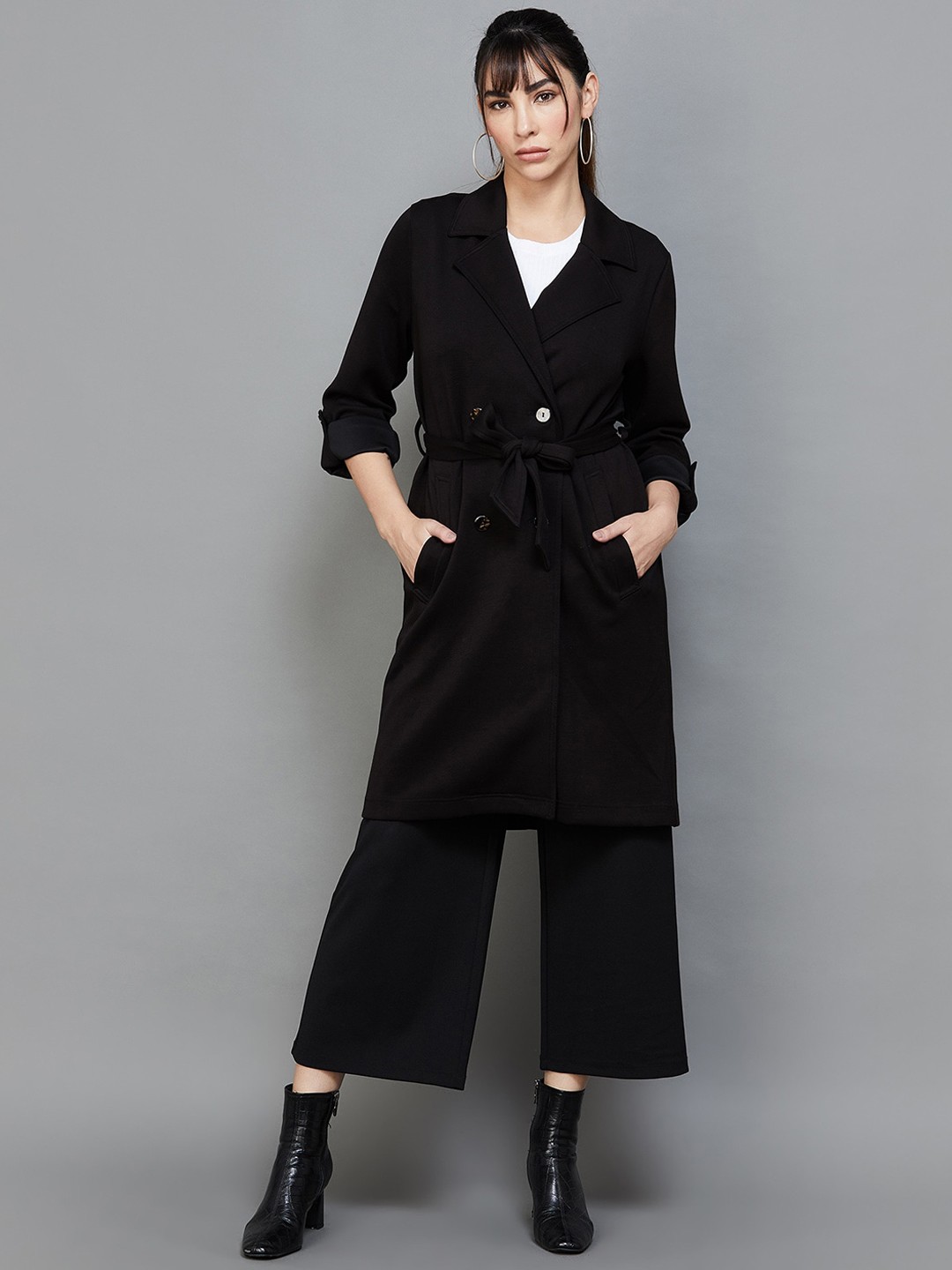 

CODE by Lifestyle Lapel Collar Longline Tailored Jacket, Black