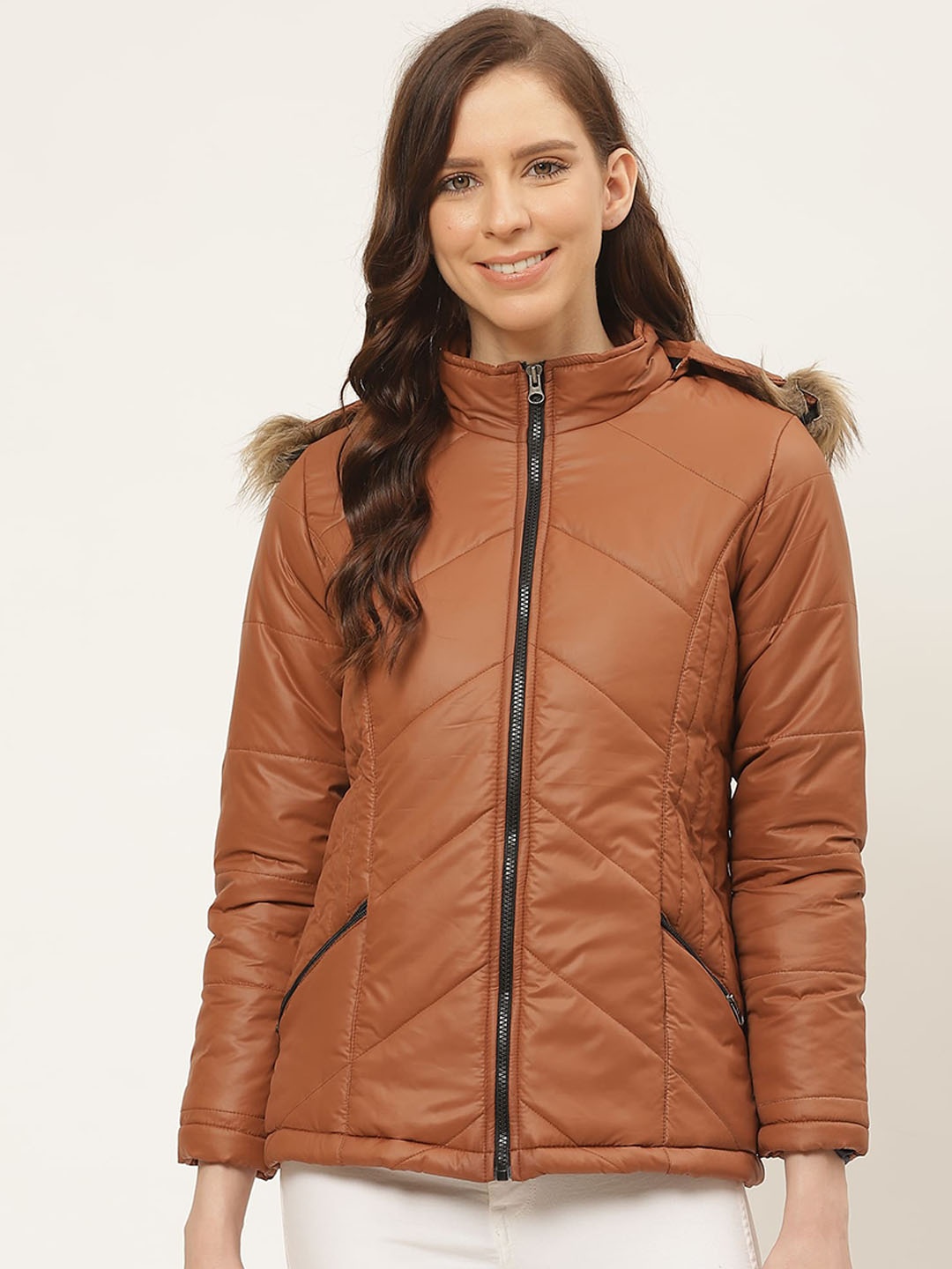 

DressBerry Hooded Parka Jacket, Brown