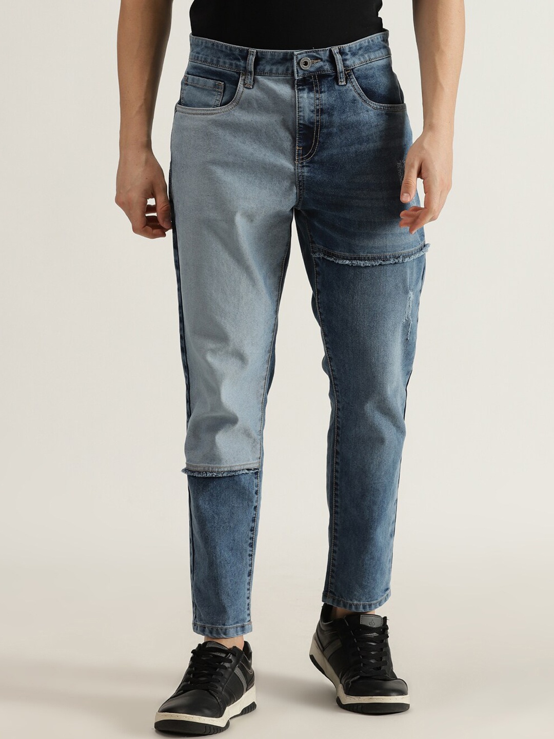 

Old Grey Men Slim Fit Light Fade Denim Stretchable Jeans, Blue