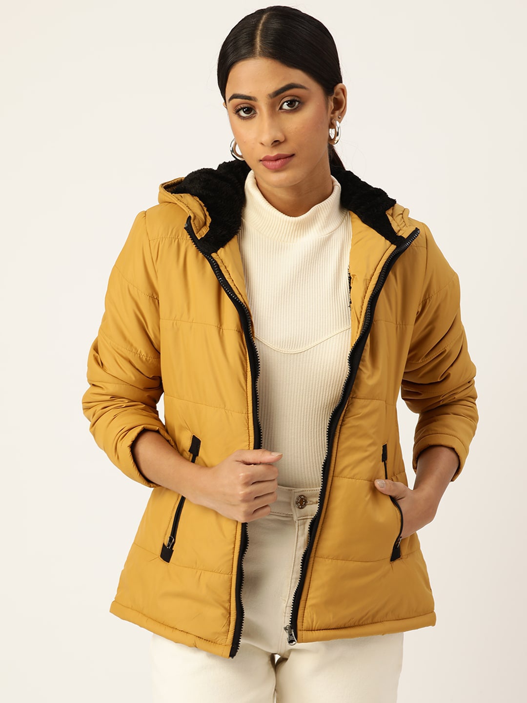 

Chemistry Hooded Padded Jacket, Mustard